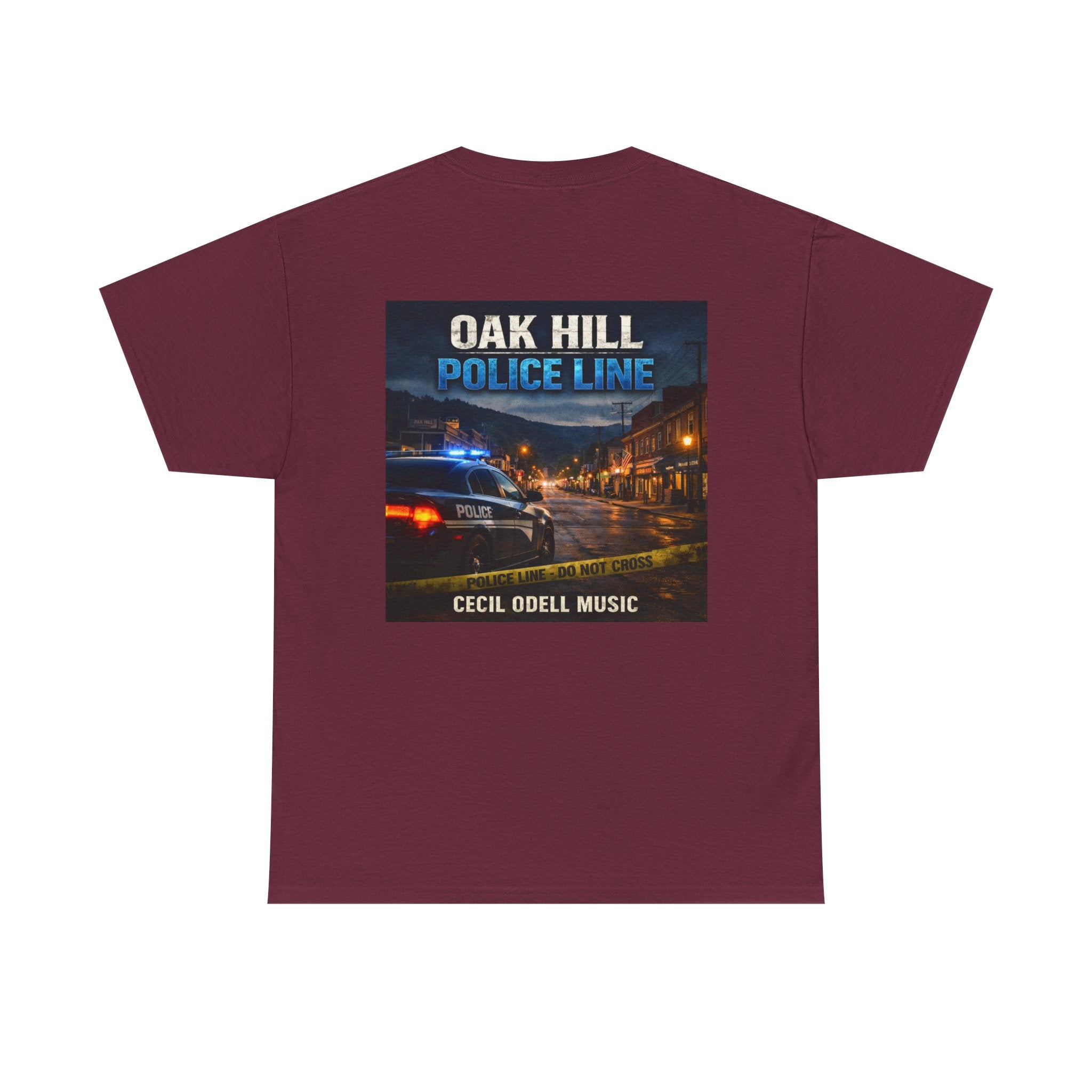 Police Line T-Shirt: Oak Hill 'Police Line' Album Cover Tee