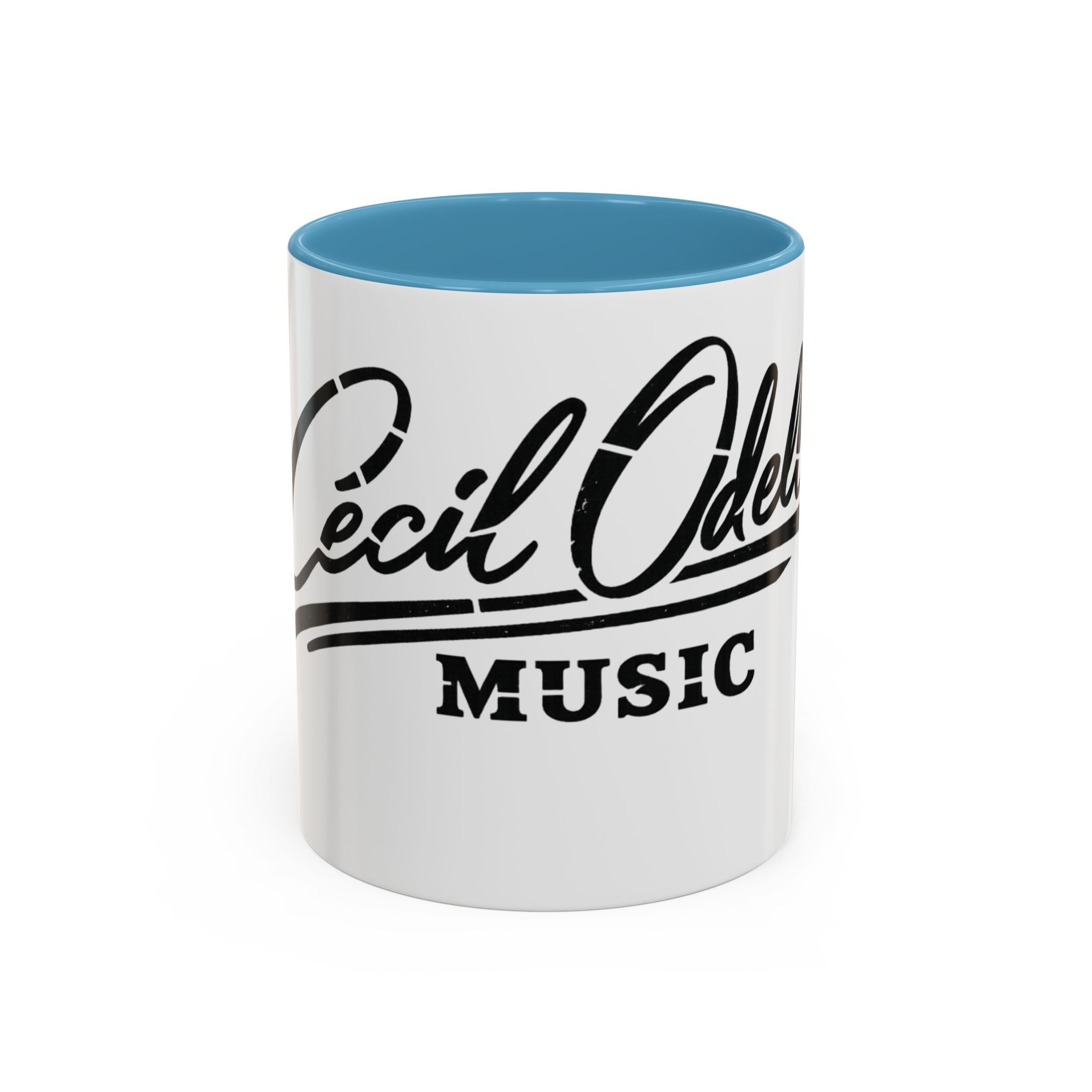 Cecil Odell Music Accent Coffee Mug: Black-Trim Musician Gift (11/15 oz)