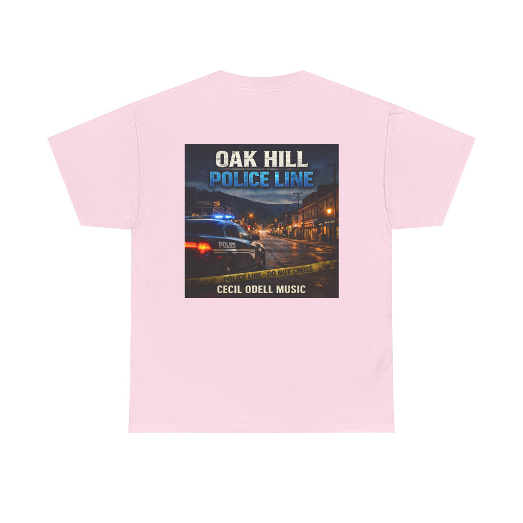 Police Line T-Shirt: Oak Hill 'Police Line' Album Cover Tee