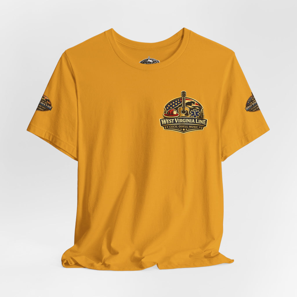 West Virginia Outlaw T-Shirt: Rustic Skull & Guns Country Graphic Tee