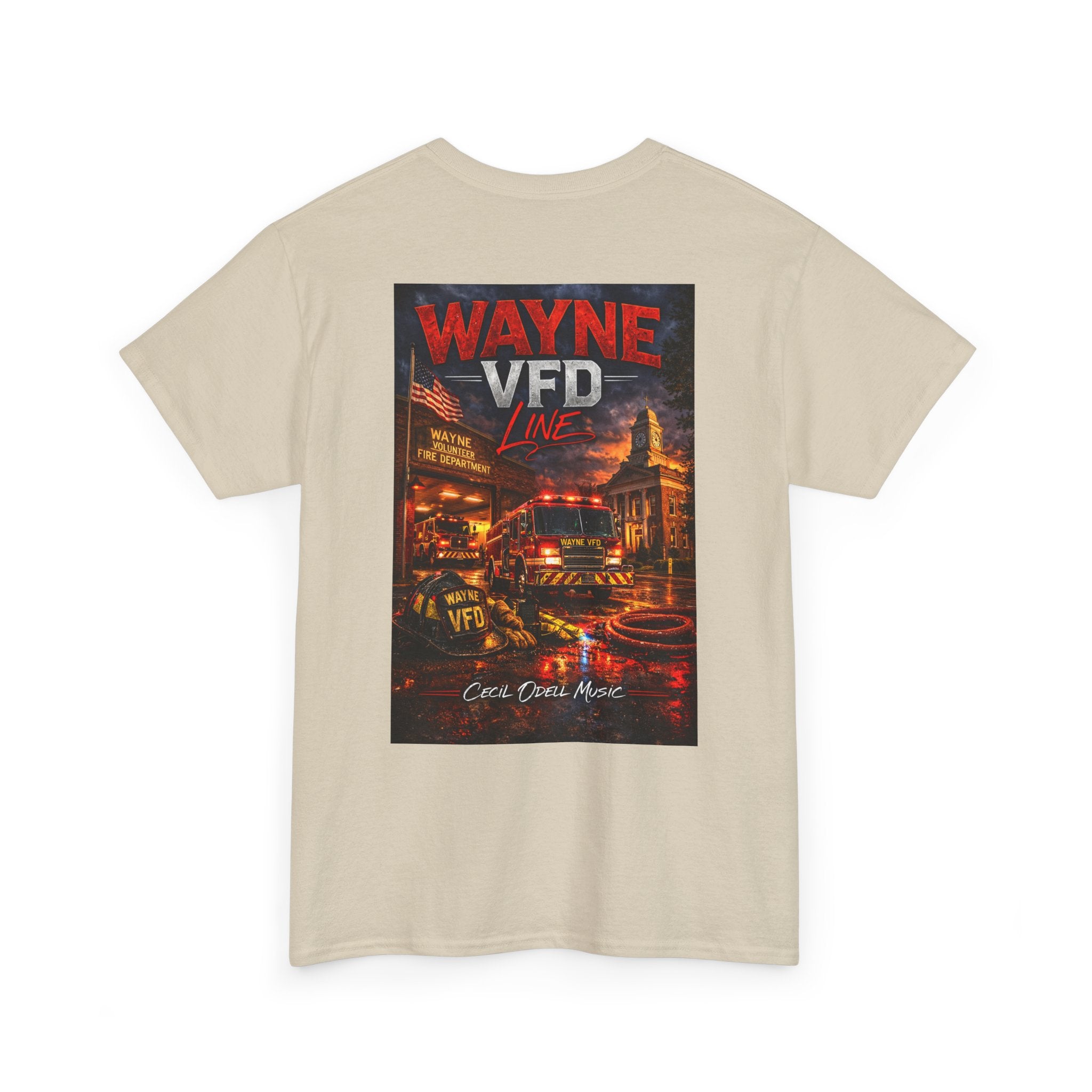 Wayne VFD Fire Department Tee: Vintage Firefighter Graphic T‑Shirt