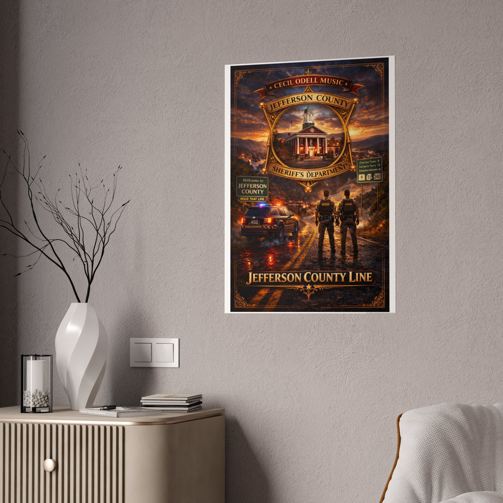 Jefferson County Line Police Poster: Sheriff’s Department Scenic Gloss Print