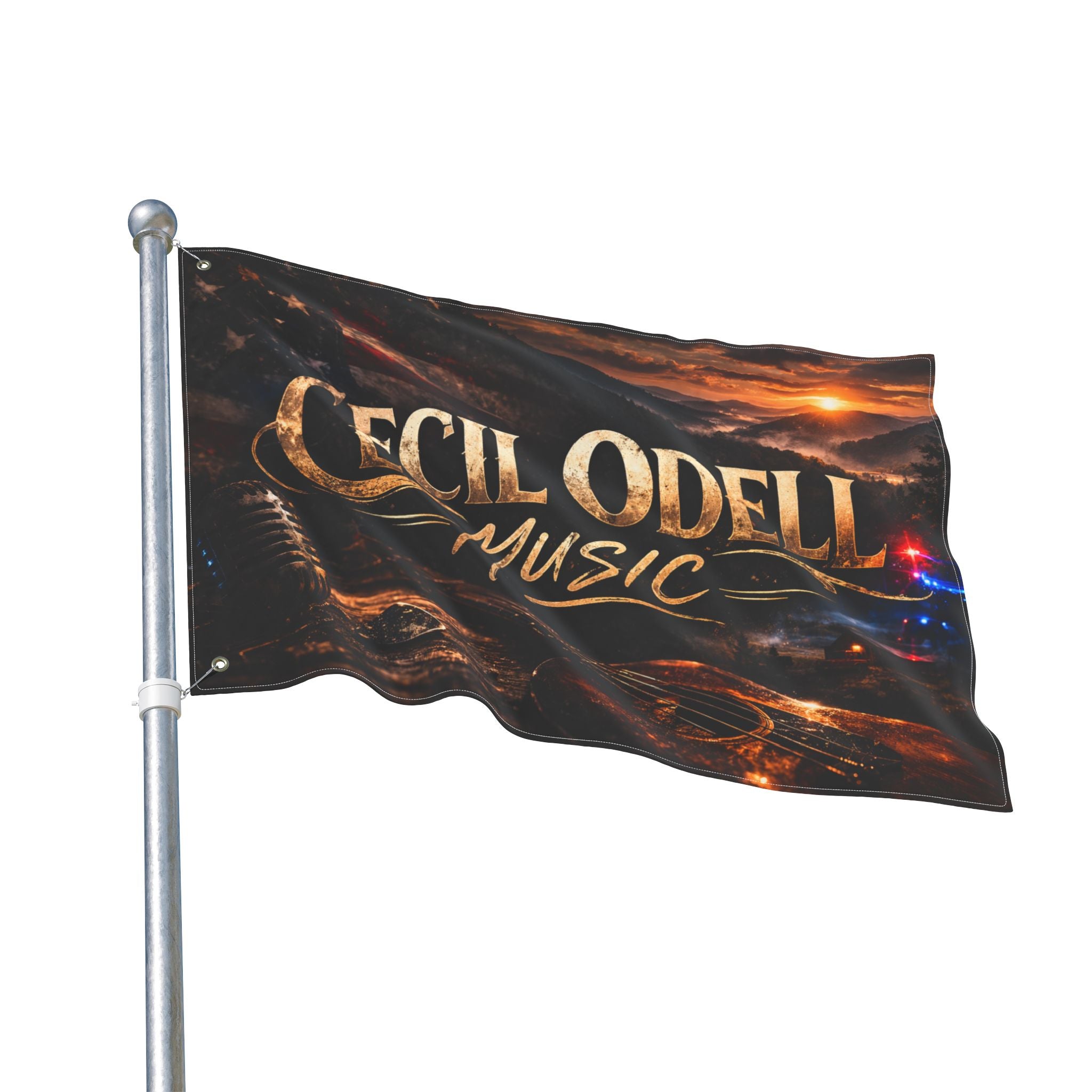 Cecil Odell Music Double-Sided Outdoor Banner Flag