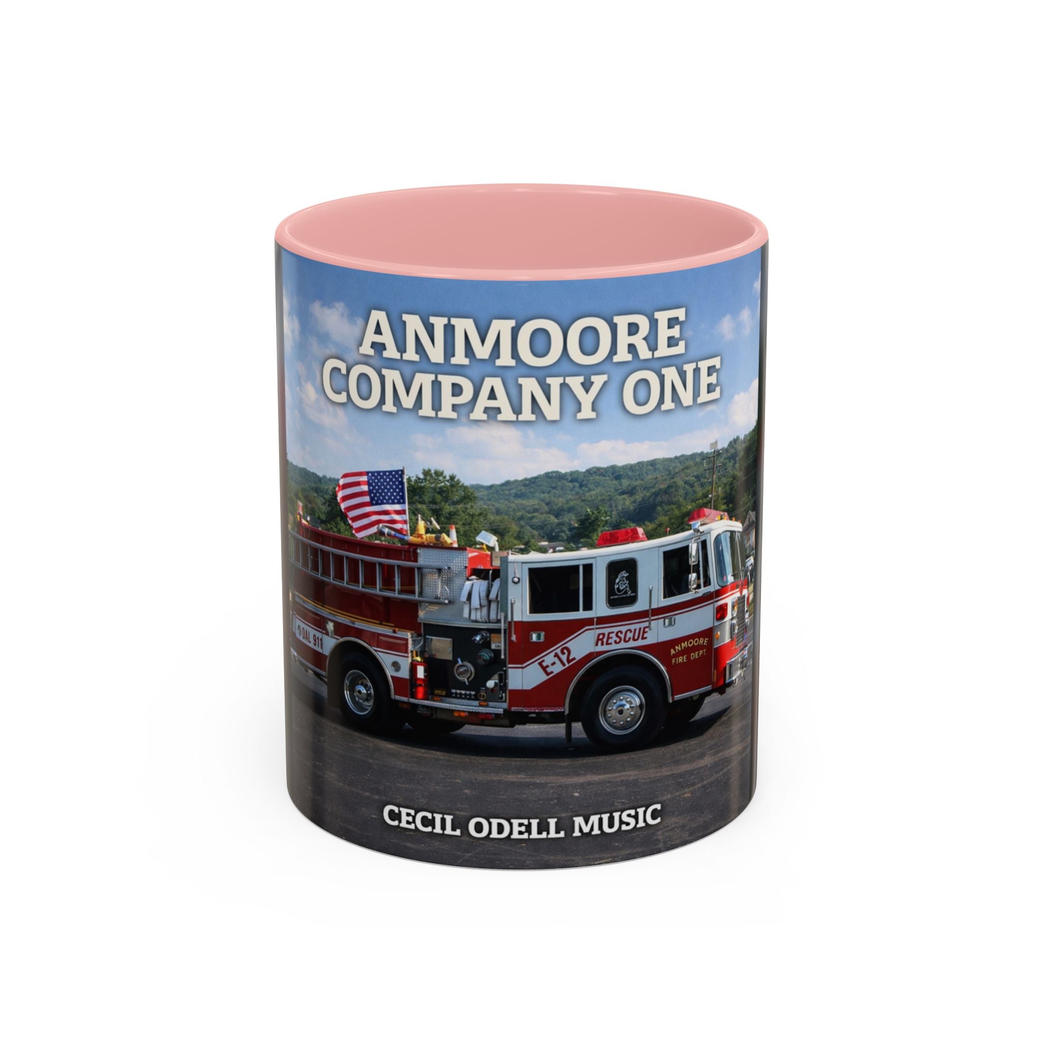 Fire Truck Coffee Mug: Anmoore Company One Tribute (Cecil Odell Music)