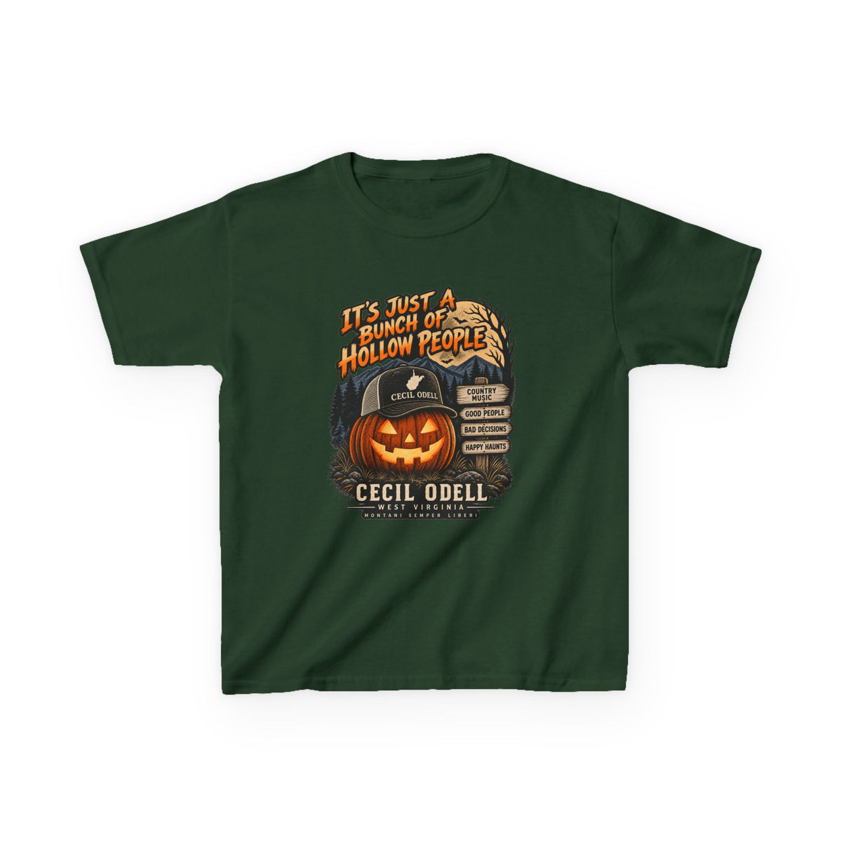 It's Just a Bunch of Hollow People Kids Halloween Tee | Cecil Odell