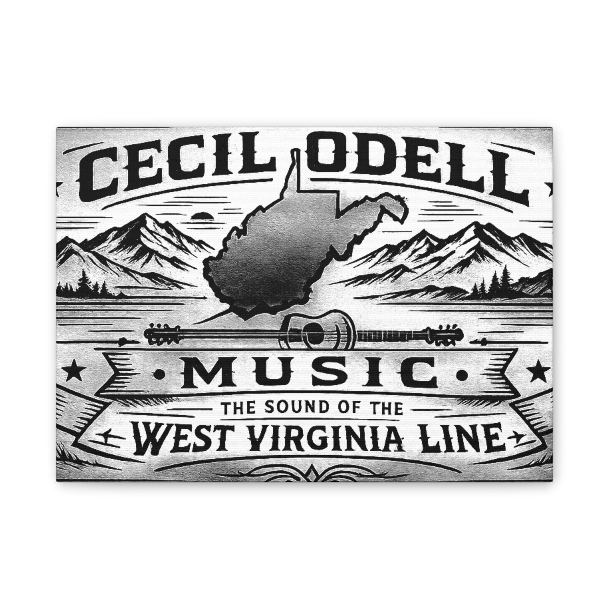 Cecil Odell Music Canvas Print: “The Sound of the West Virginia Line”