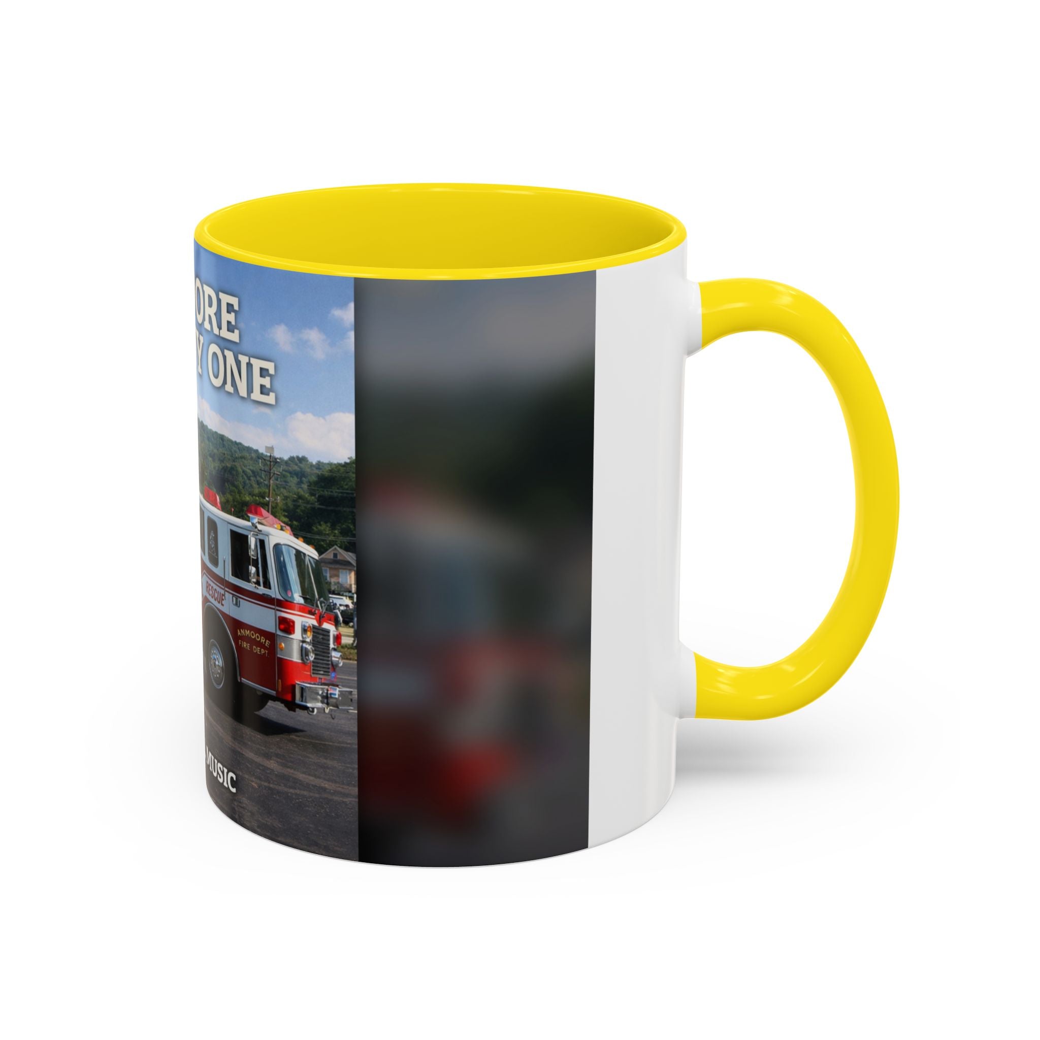Fire Truck Coffee Mug: Anmoore Company One Tribute (Cecil Odell Music)