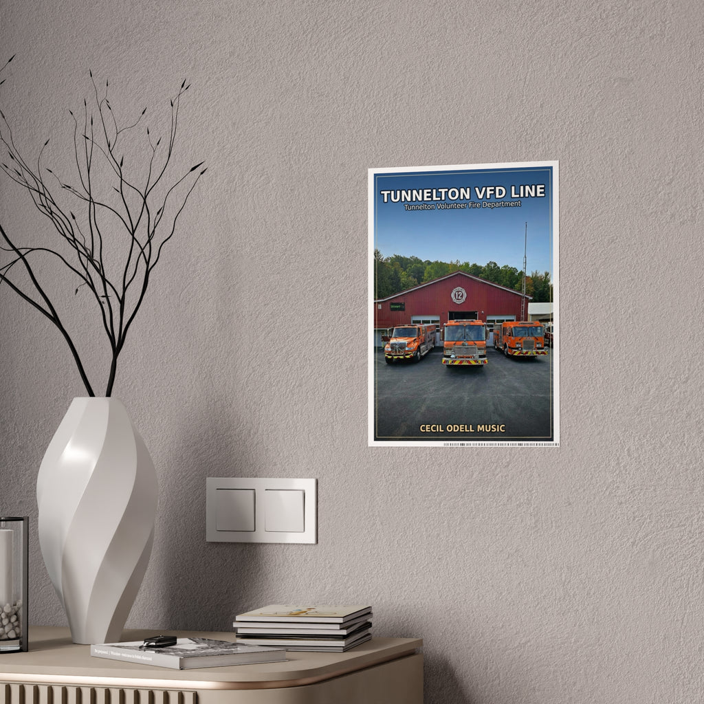 Gloss Poster: Tunnelton VFD Line Firetruck Print