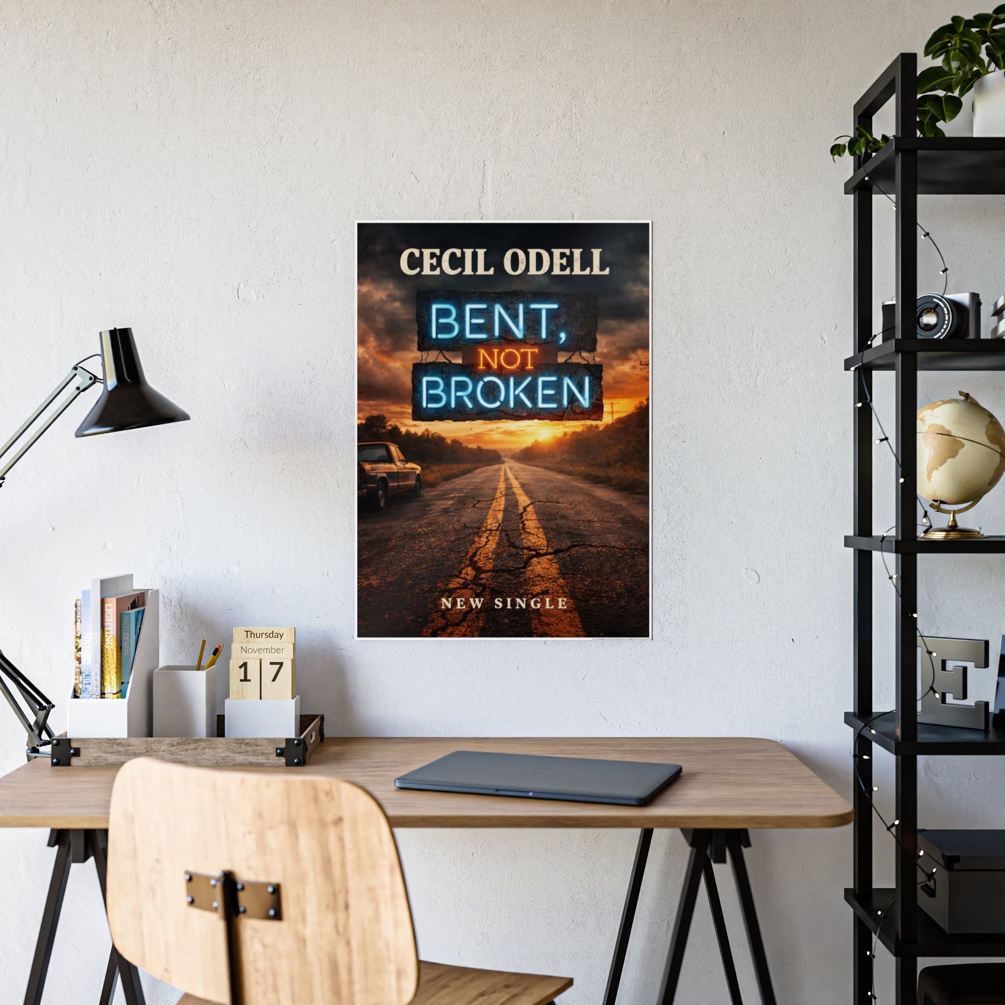 Bent Not Broken Gloss Poster: Cecil Odell New Single Promotional Art