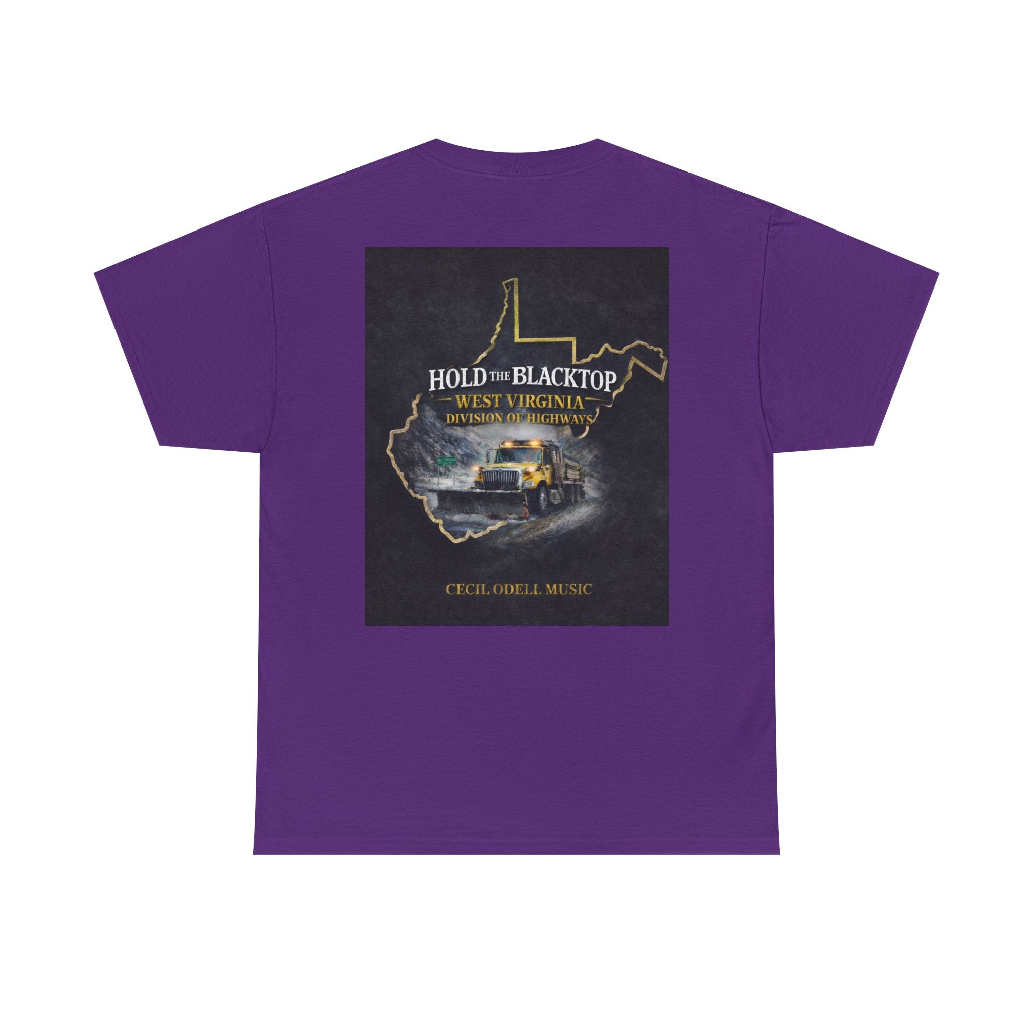West Virginia 'Hold the Blacktop' Graphic Tee: Vintage Truck State Outline Music Shirt