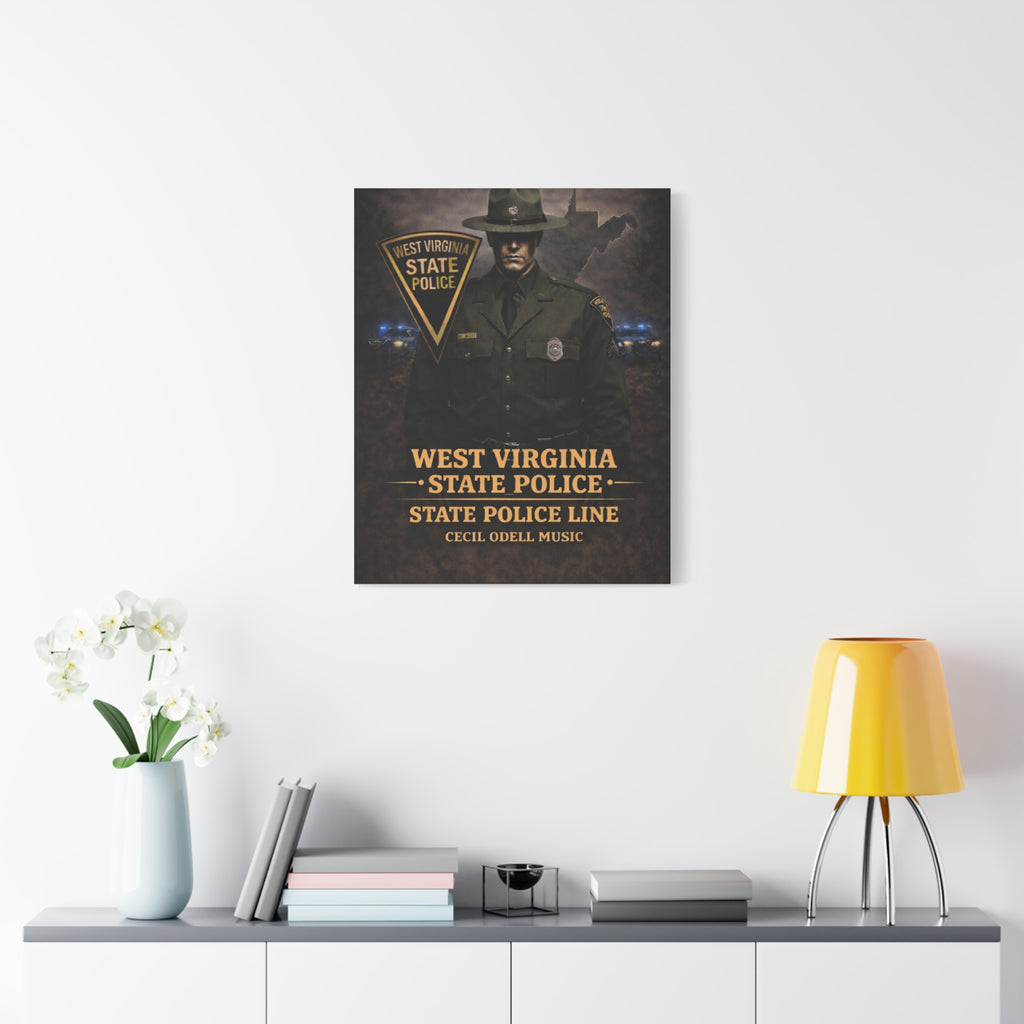 West Virginia State Police Canvas Wall Art: 'State Police Line' Tribute