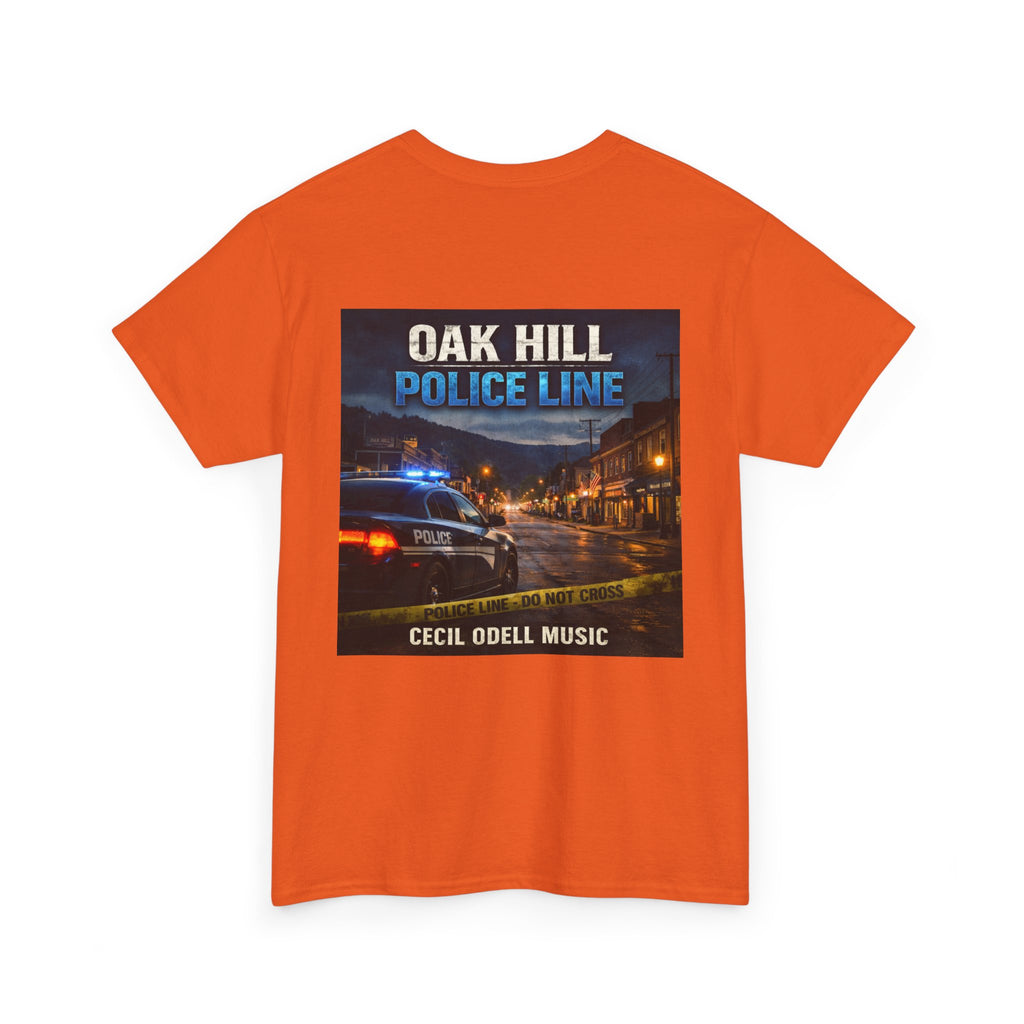 Police Line T-Shirt: Oak Hill 'Police Line' Album Cover Tee