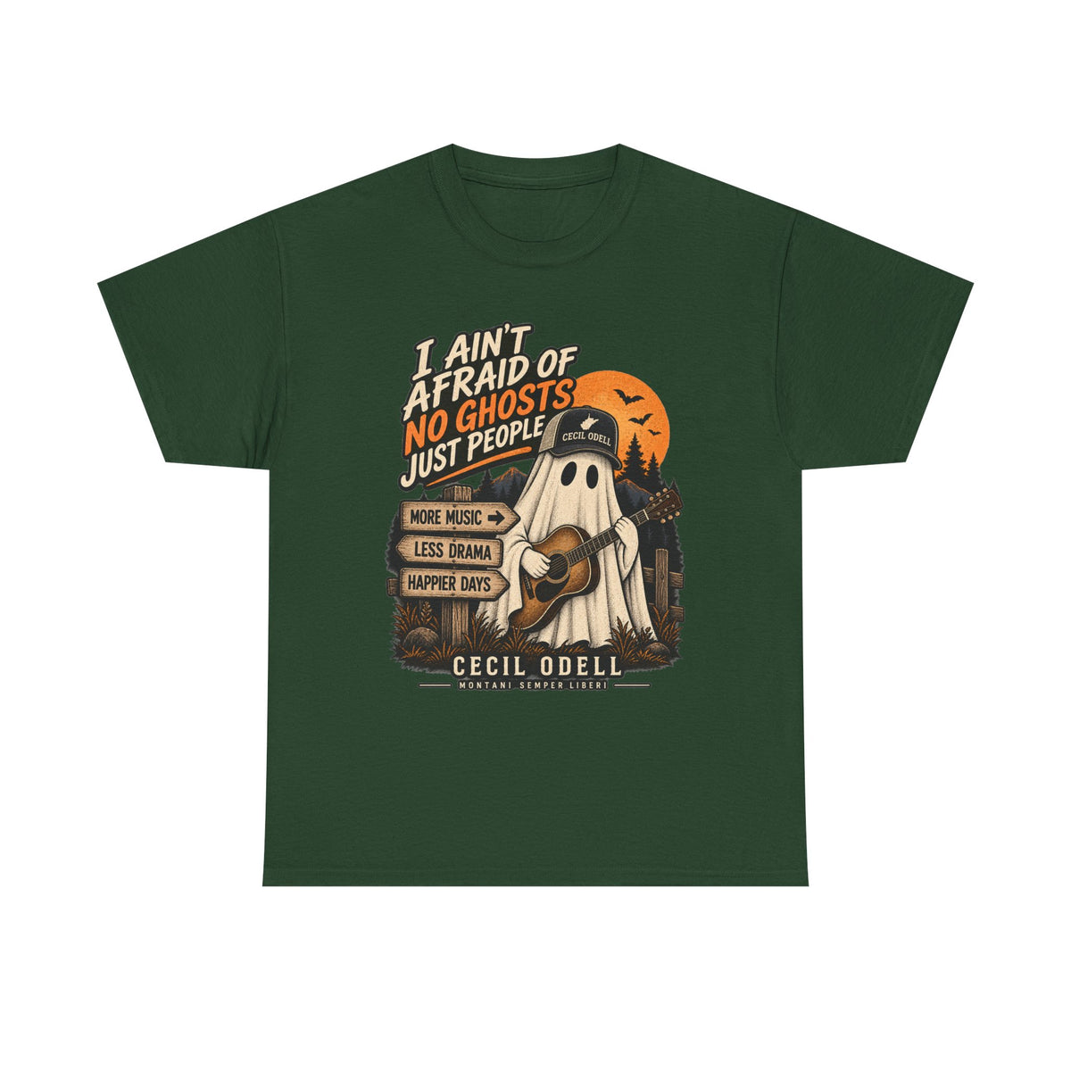 I Ain't Afraid of No Ghosts, Just People Halloween Tee | Cecil Odell