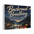 Backroad Breathing Matte Canvas Wall Art: Night Truck Landscape Music Print
