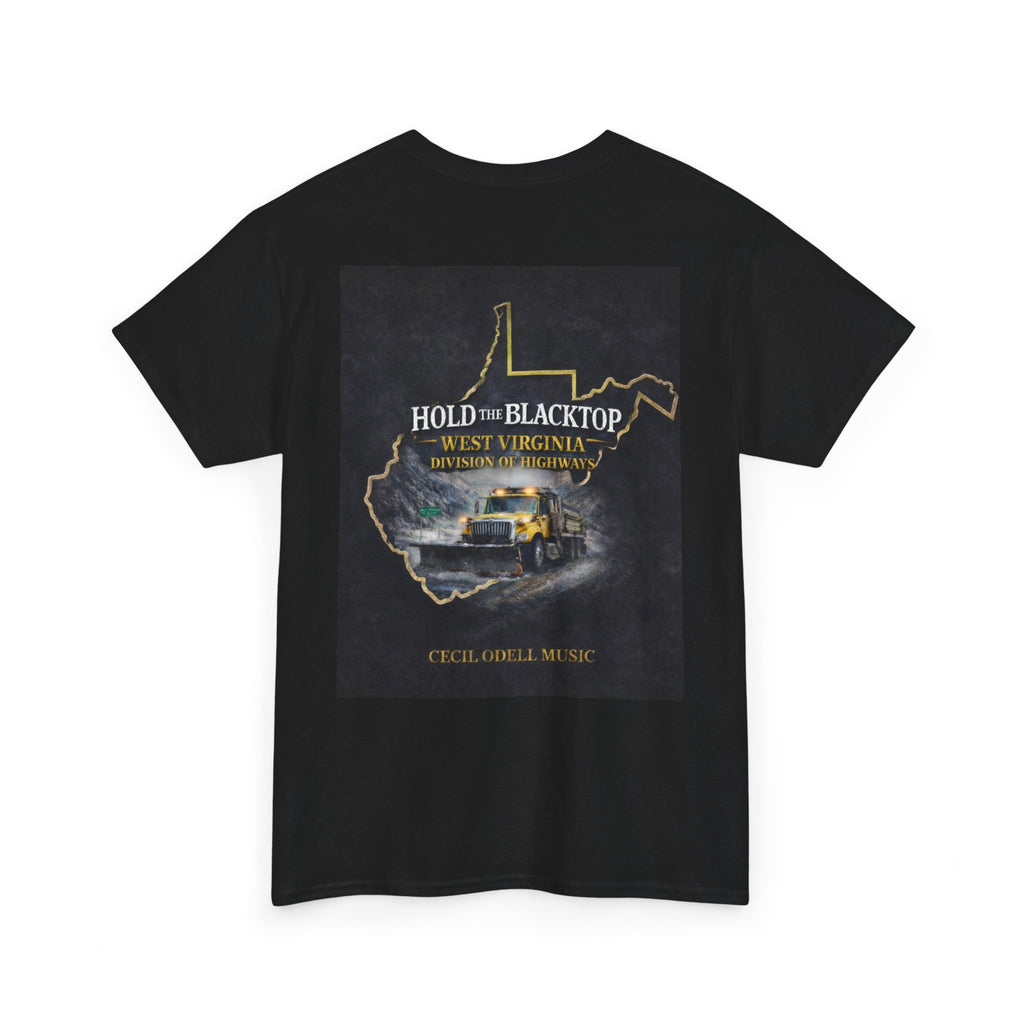 West Virginia 'Hold the Blacktop' Graphic Tee: Vintage Truck State Outline Music Shirt