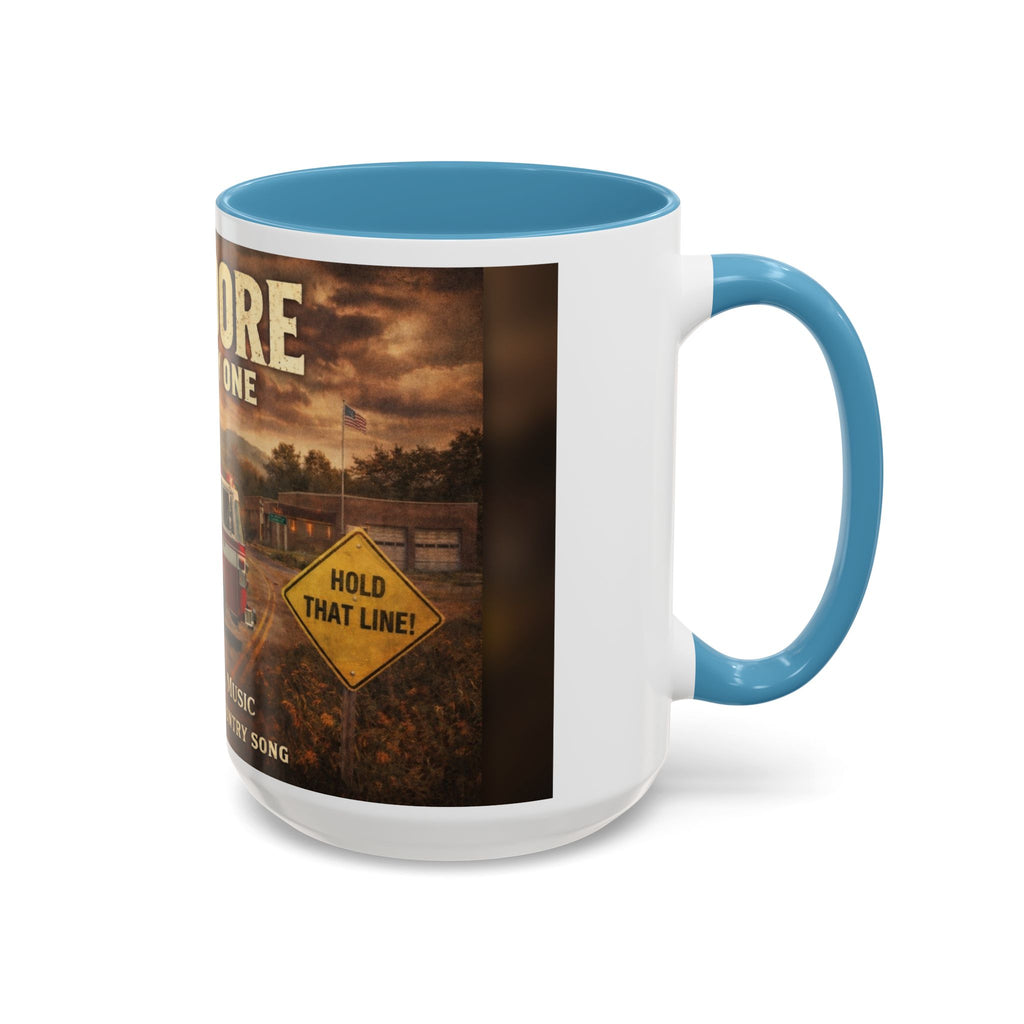 Anmoore Company One Firetruck Accent Coffee Mug: 'Hold That Line' West Virginia Country Music Tribute