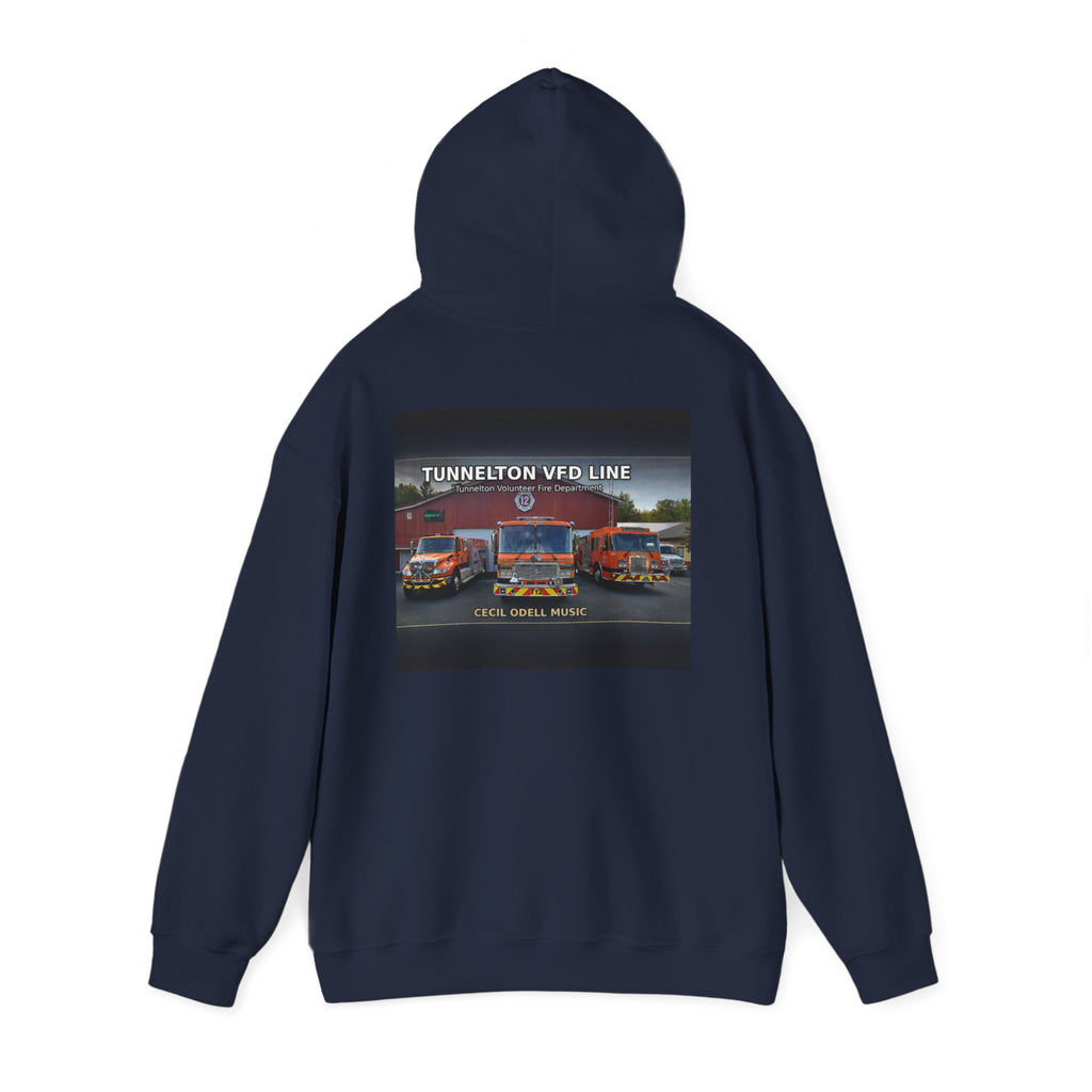 Tunnelton VFD Line Hoodie: Cool Music Firetruck Graphic Pullover