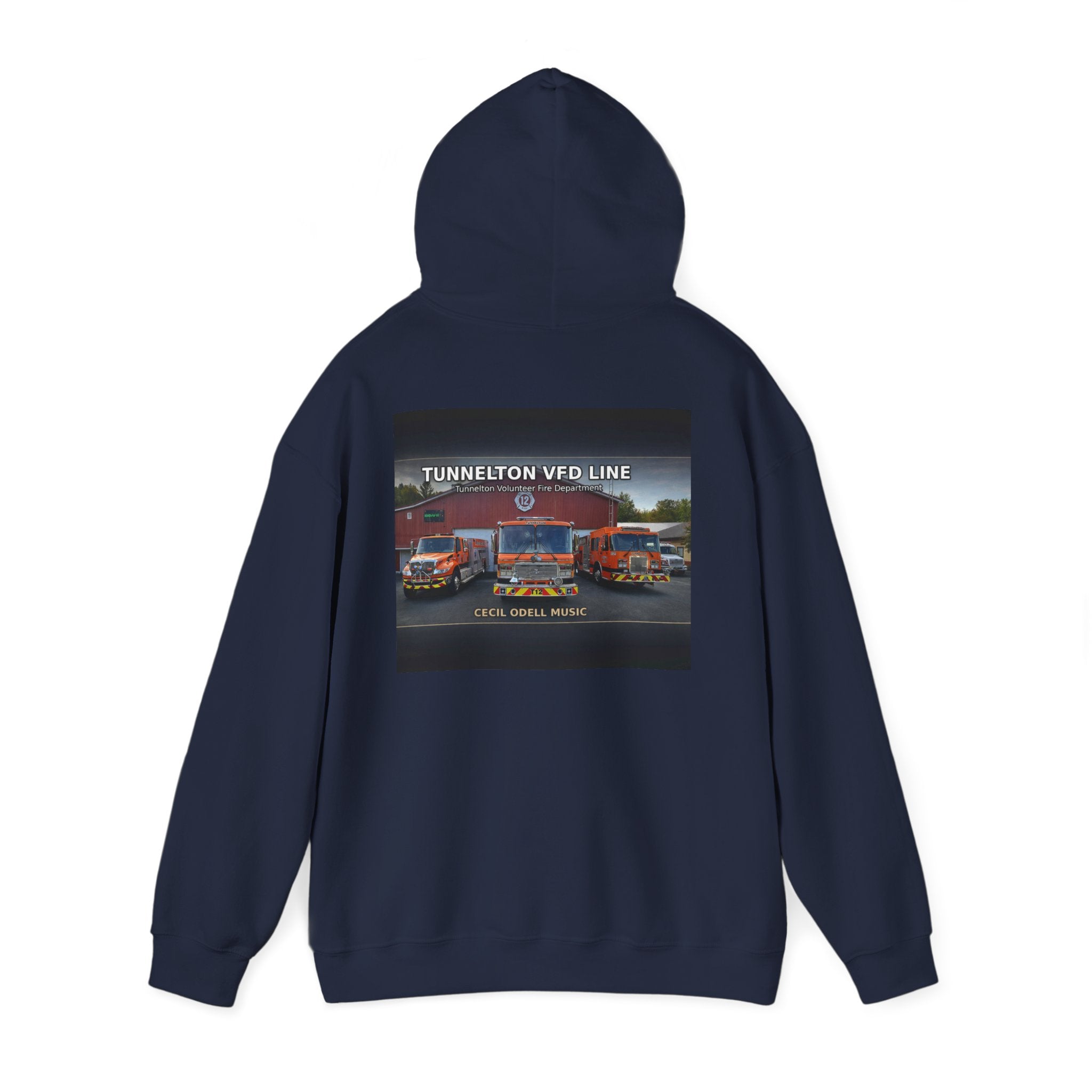 Tunnelton VFD Line Hoodie: Cool Music Firetruck Graphic Pullover