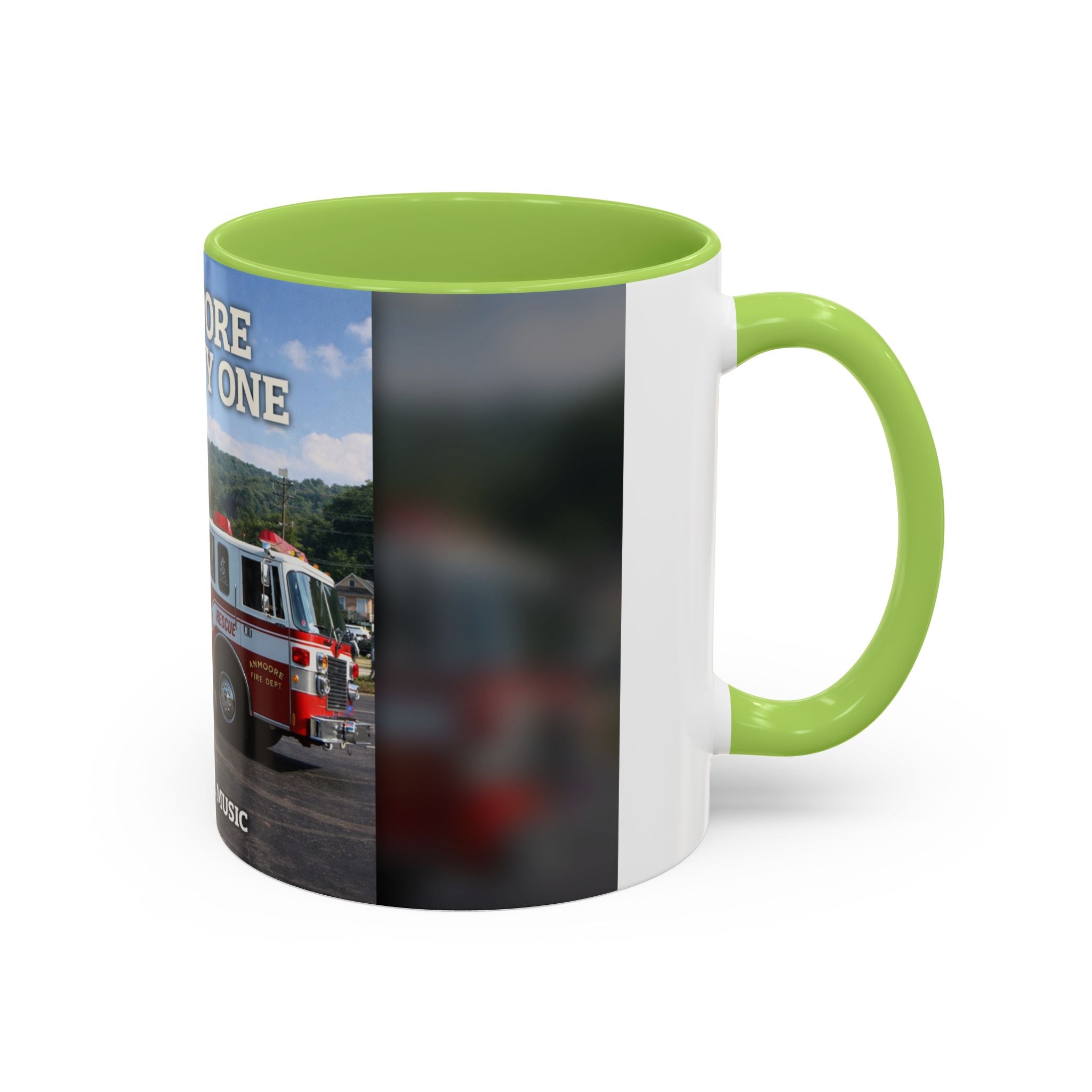 Fire Truck Coffee Mug: Anmoore Company One Tribute (Cecil Odell Music)