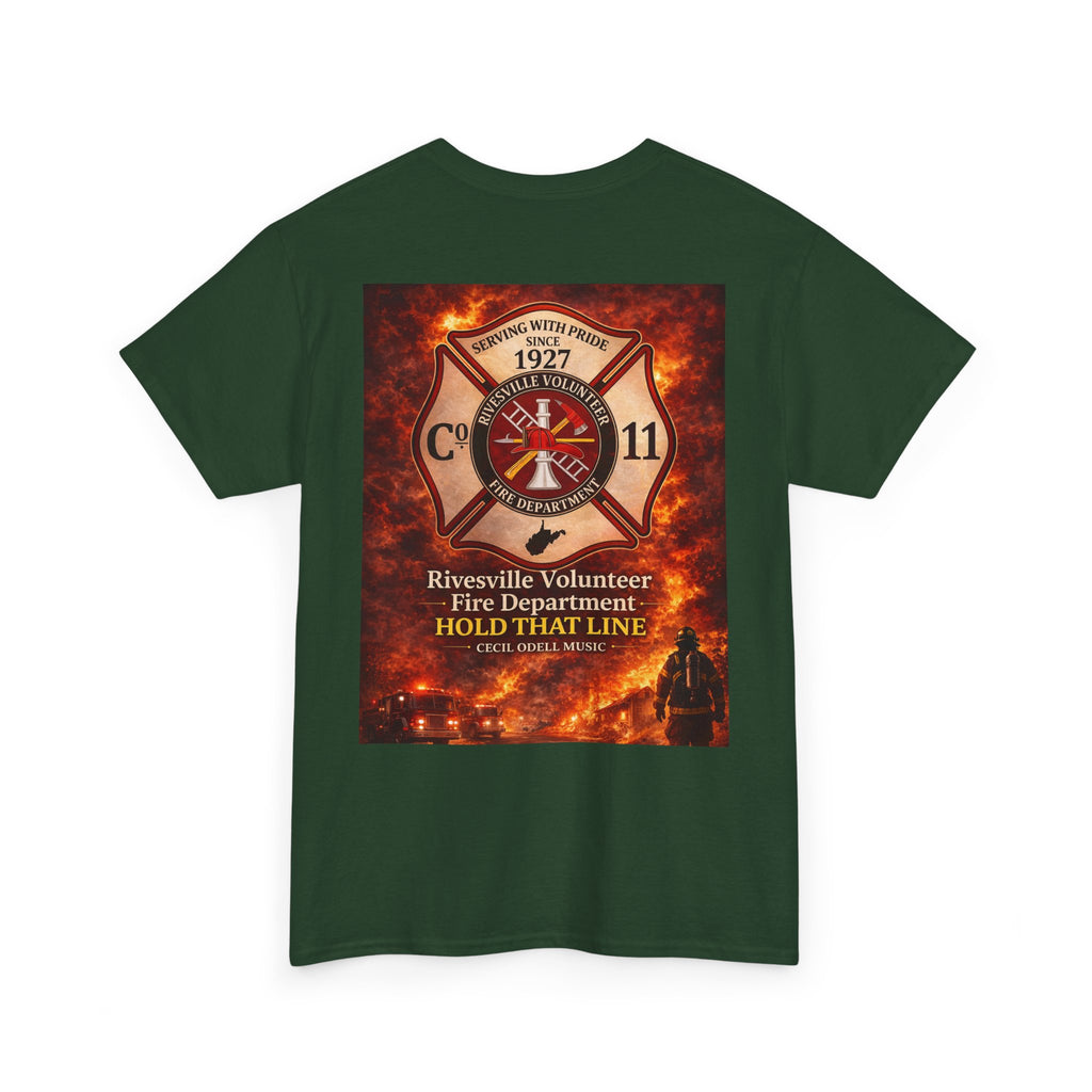 Firefighter T-Shirt: Rivesville Volunteer Fire Department “Hold That Line” Tribute Tee