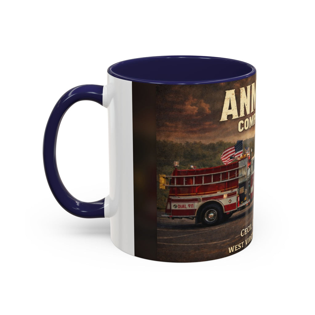 Anmoore Company One Firetruck Accent Coffee Mug: 'Hold That Line' West Virginia Country Music Tribute