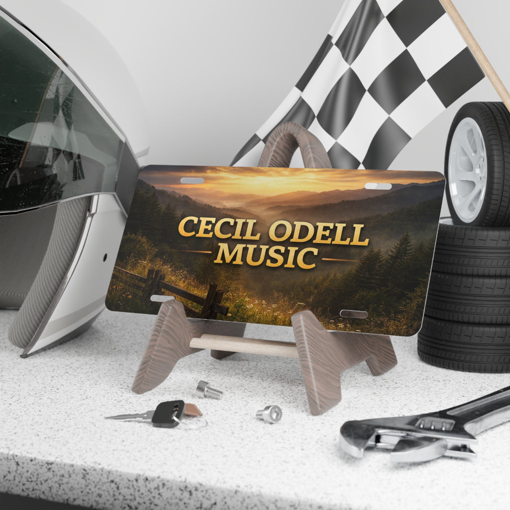 Vanity Plate: Custom 'Cecil Odell Music' Scenic License Plate