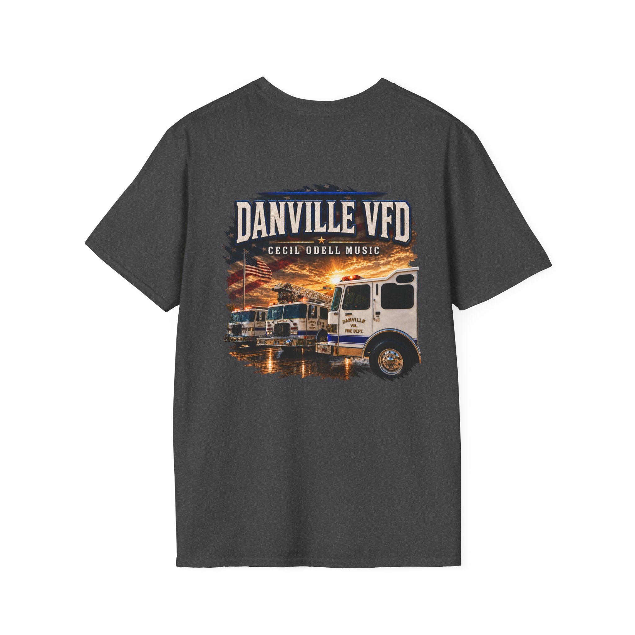 Danville VFD Firetruck T-Shirt: Volunteer Fire Department Crew Tee