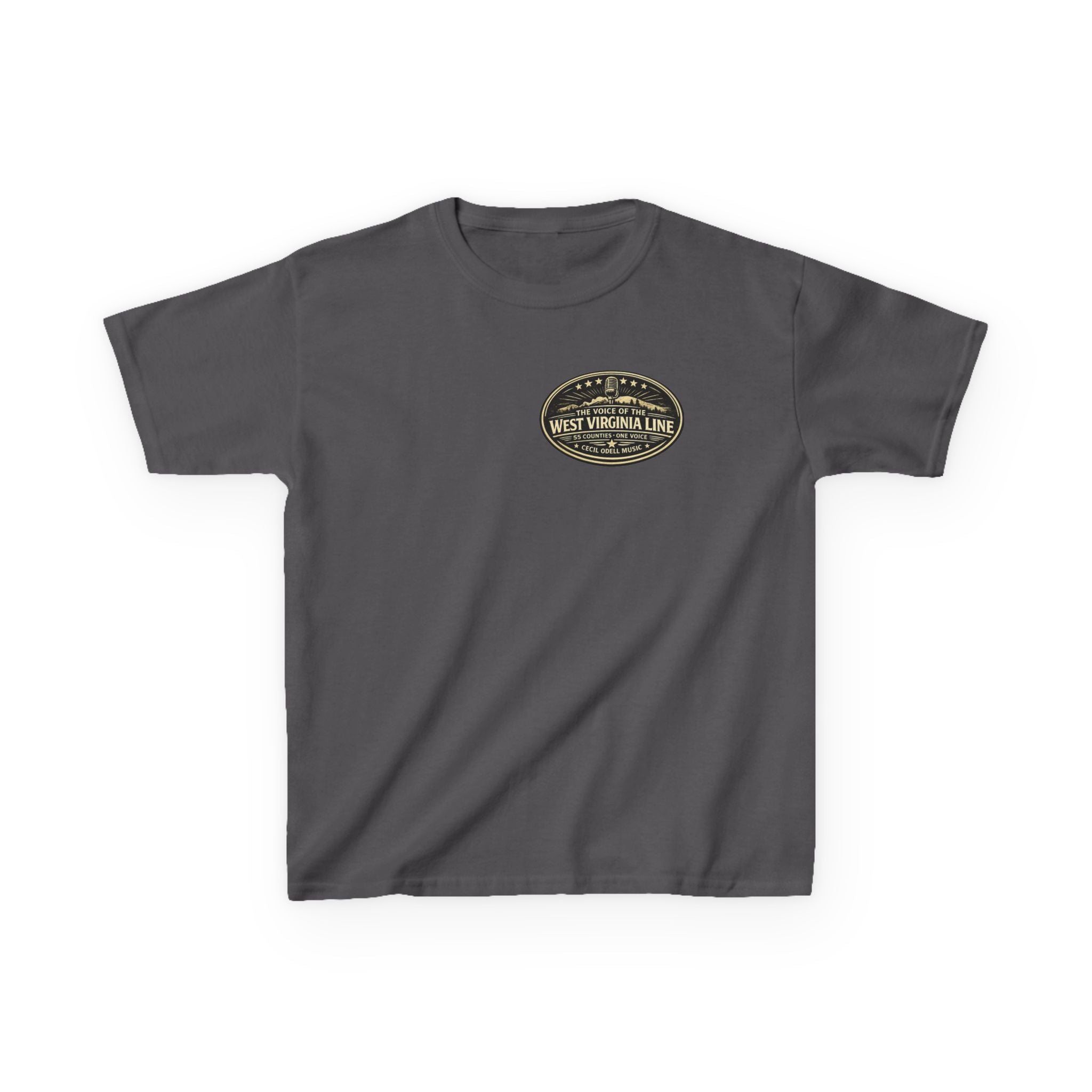 West Virginia Line Kids T‑Shirt: 'The Voice of the West Virginia Line' Vintage Emblem