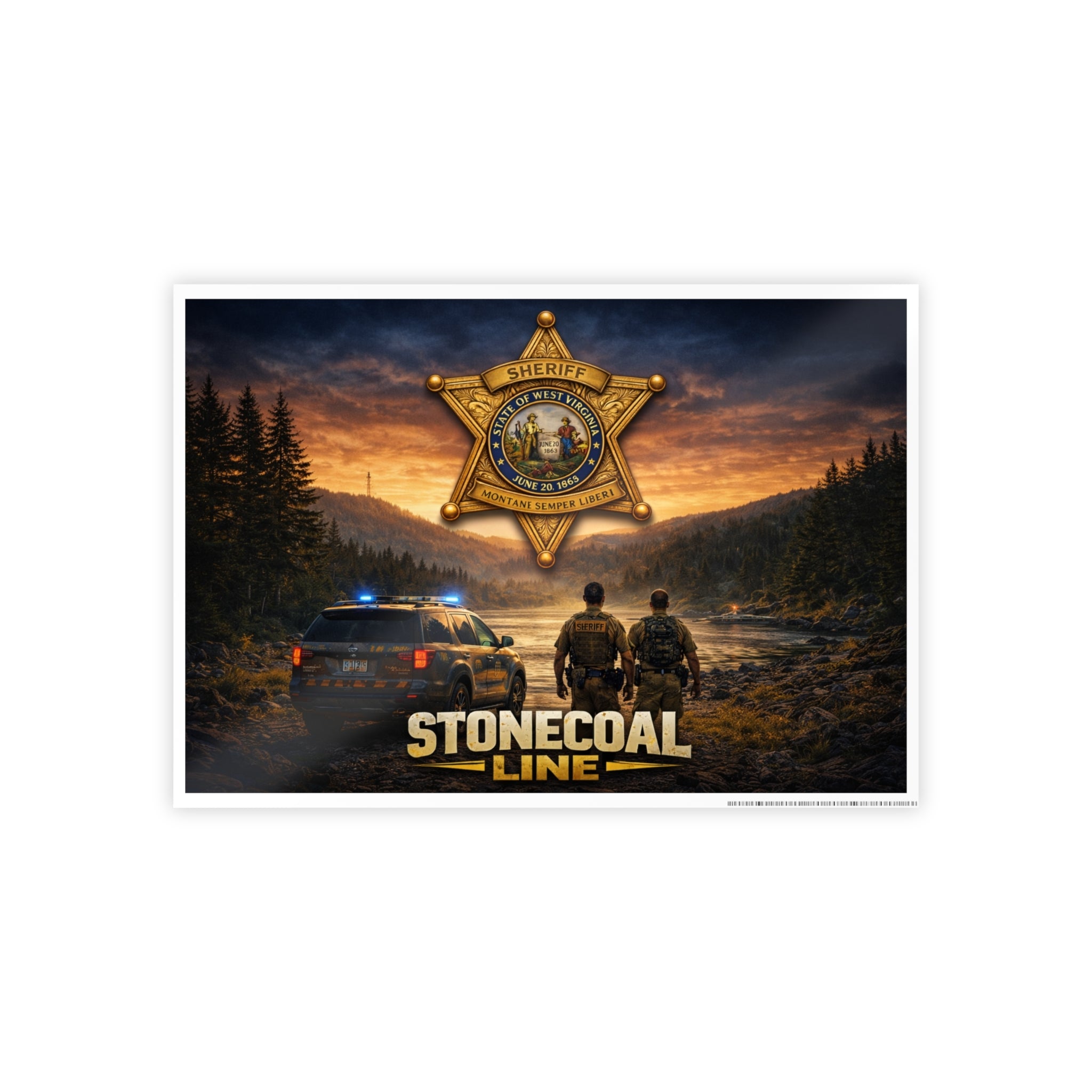 Stonecoal Line Sheriff Badge Gloss Poster