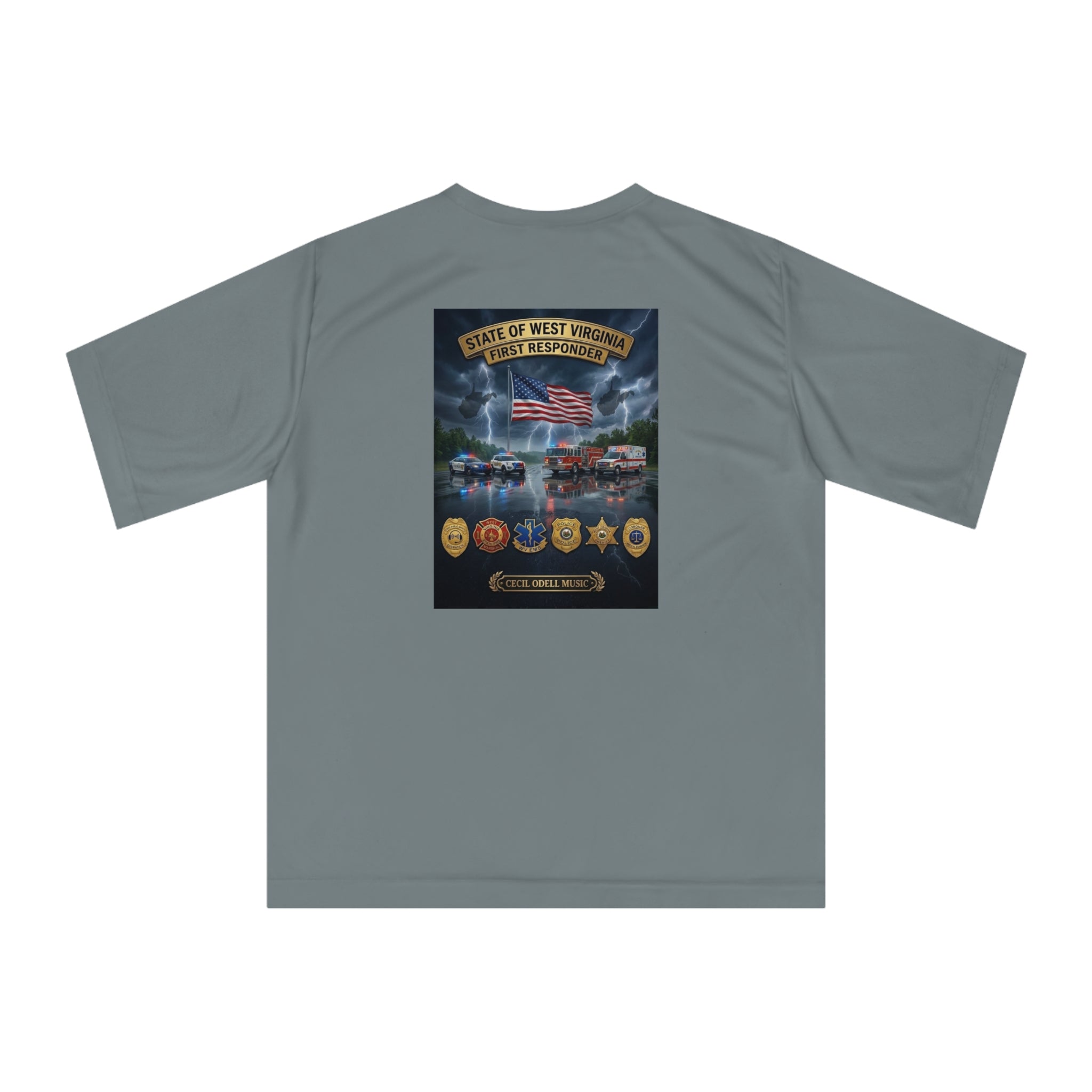 America 250th Birthday Performance T-Shirt: Patriotic Eagle & Badge Tribute