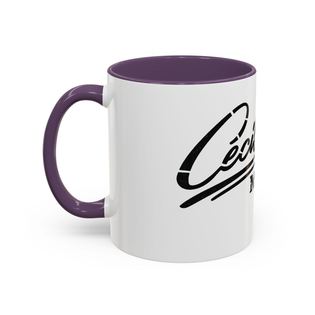 Cecil Odell Music Accent Coffee Mug: Black-Trim Musician Gift (11/15 oz)