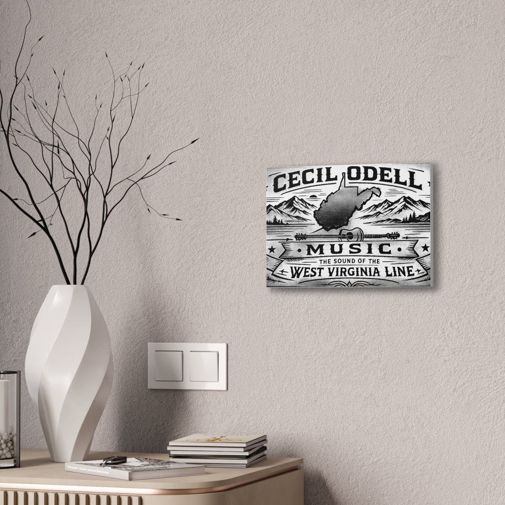 Cecil Odell Music Canvas Print: “The Sound of the West Virginia Line”