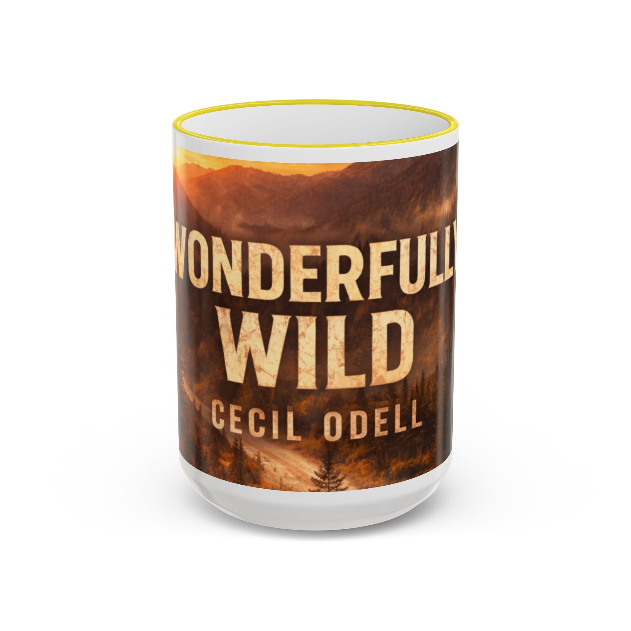 Wonderful Wild Scenic Mug: "Wonderful Wild" Cecil Odell Coffee Cup (Accent Rim & Handle)