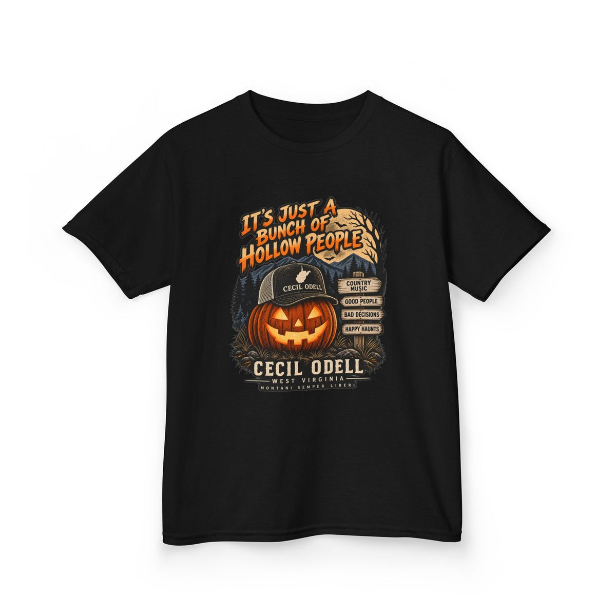 It's Just a Bunch of Hollow People Kids Halloween Tee | Cecil Odell