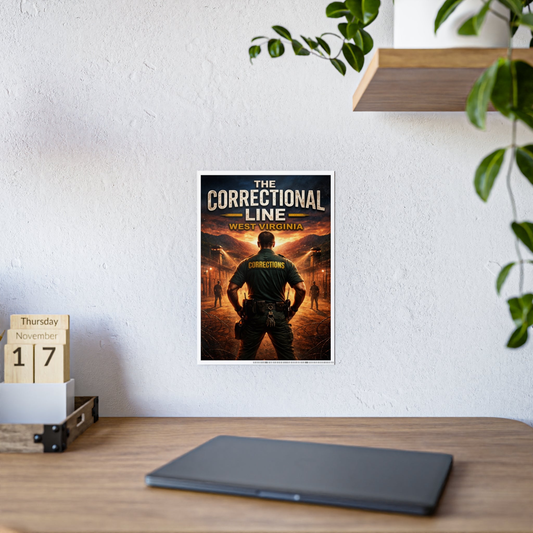 The Correctional Line West Virginia Poster - Corrections Officer Tribute Gloss Print
