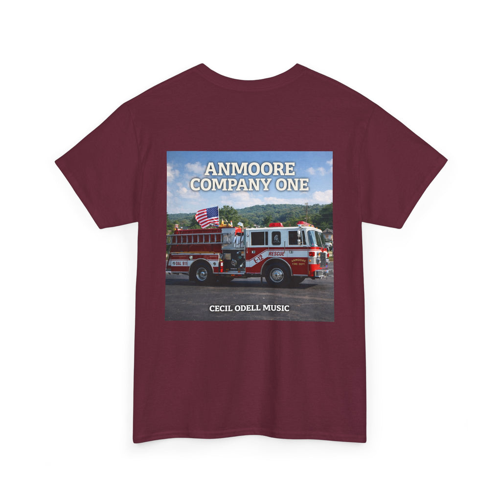 Firetruck Graphic Tee: "Anmoore Company One" Fire Department Tribute