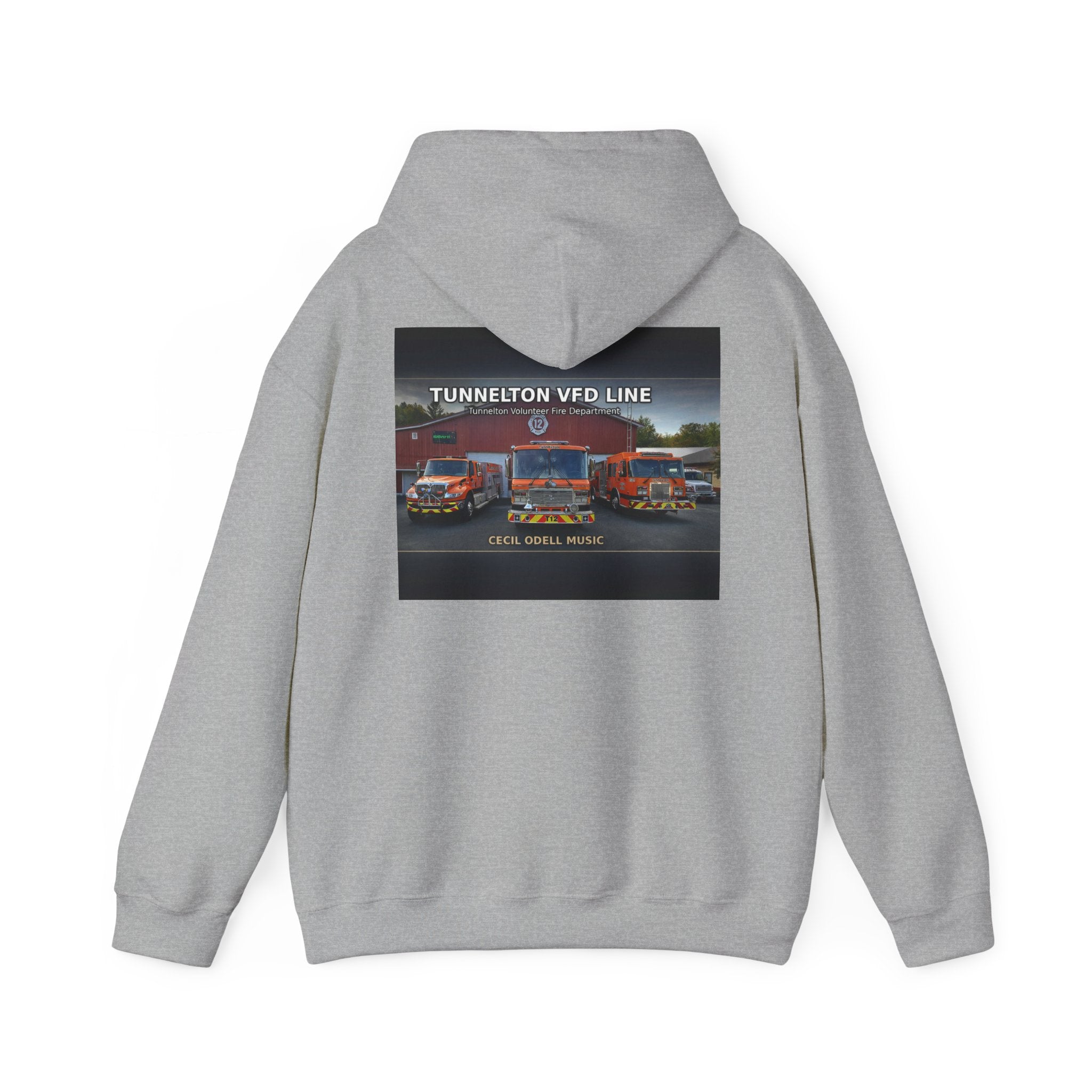 Tunnelton VFD Line Hoodie: Cool Music Firetruck Graphic Pullover