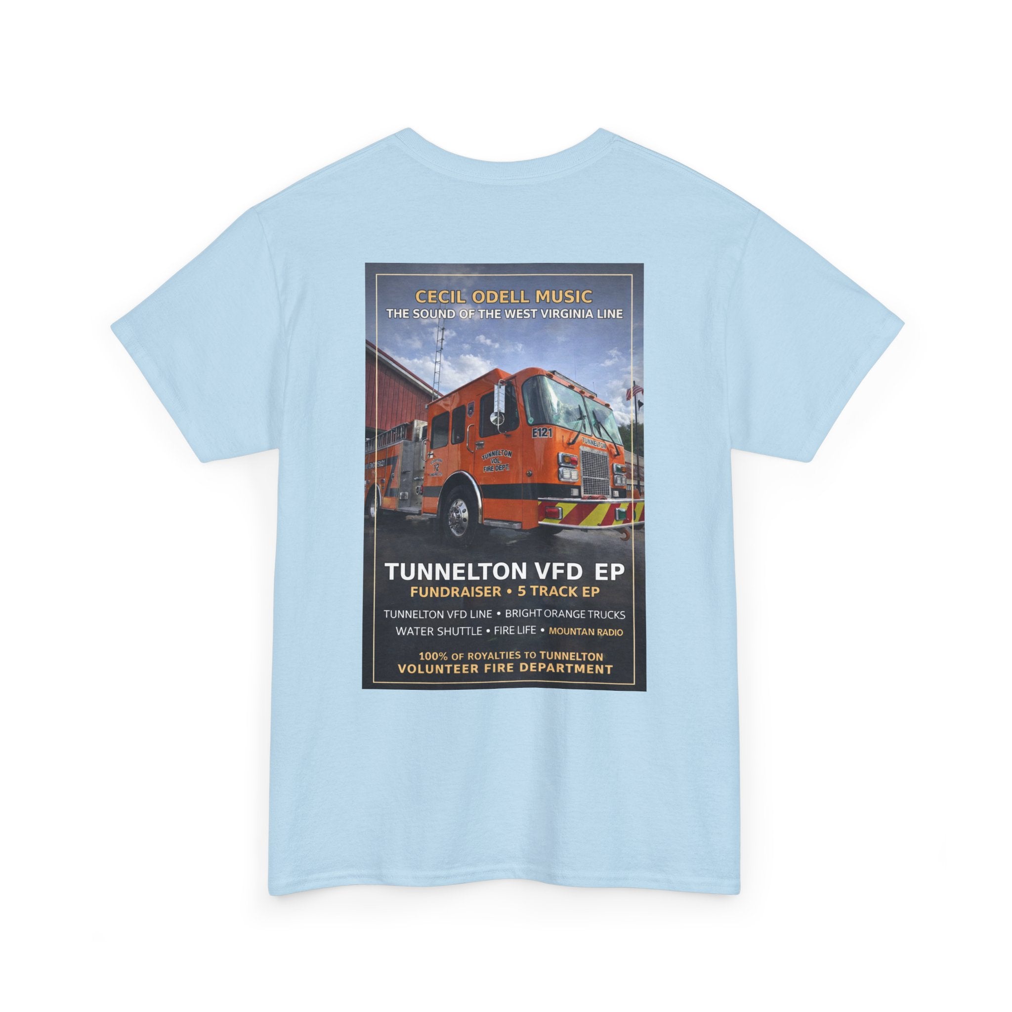 Tunnelton VFD Firetruck Tee: Volunteer Fire Department Fundraiser T-Shirt