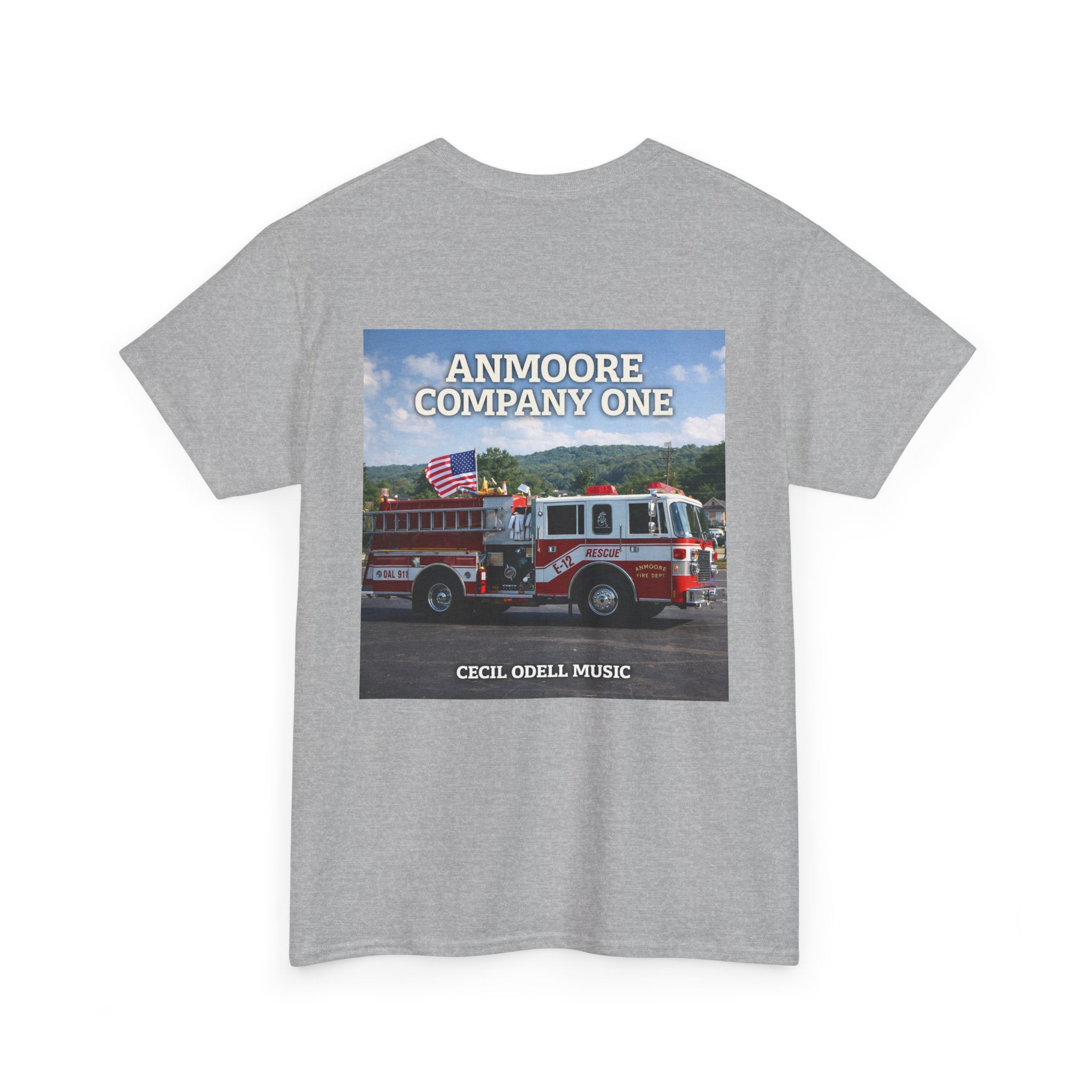 Firetruck Graphic Tee: "Anmoore Company One" Fire Department Tribute
