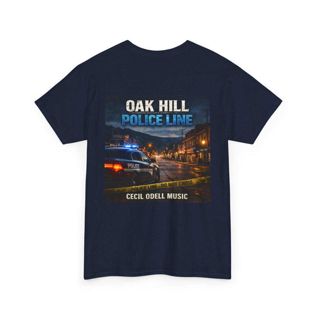 Police Line T-Shirt: Oak Hill 'Police Line' Album Cover Tee