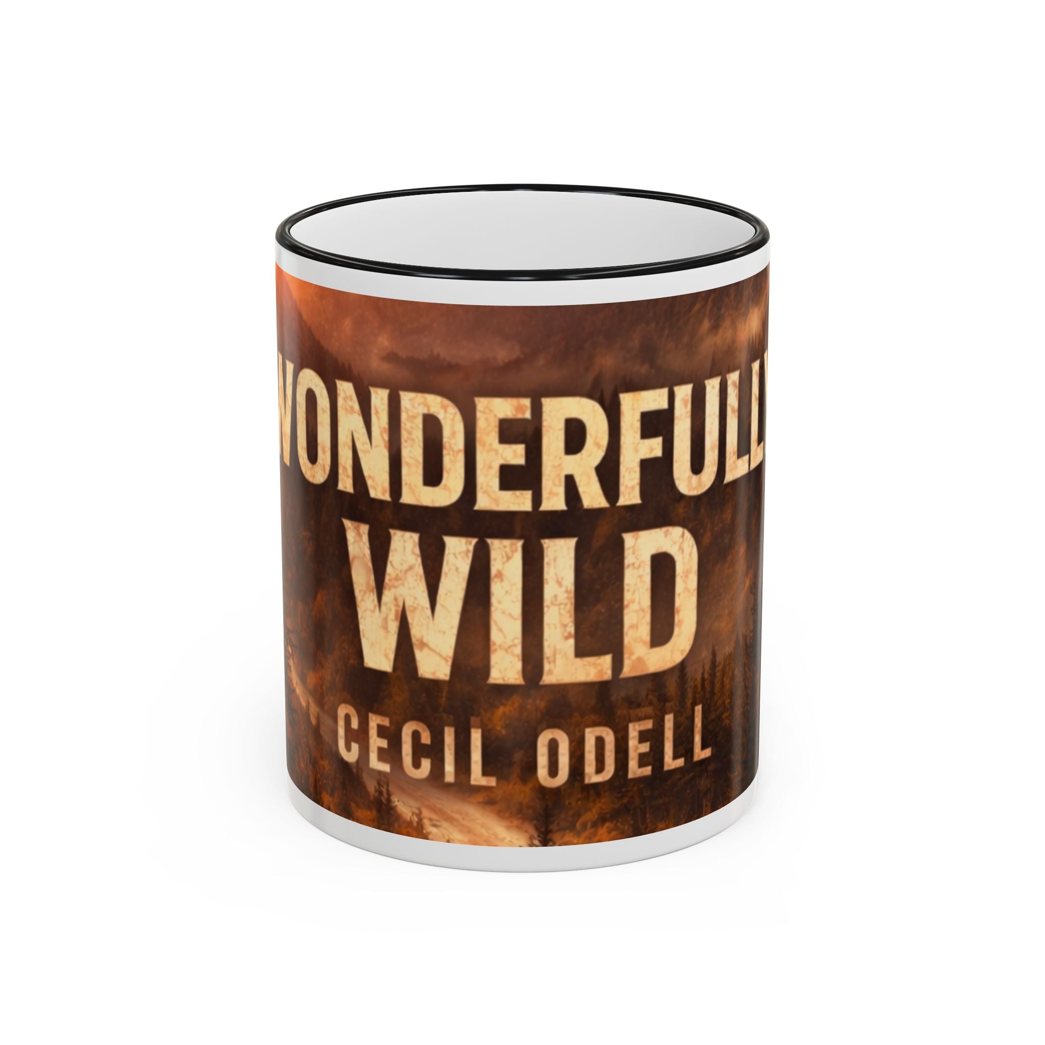 Wonderful Wild Scenic Mug: "Wonderful Wild" Cecil Odell Coffee Cup (Accent Rim & Handle)