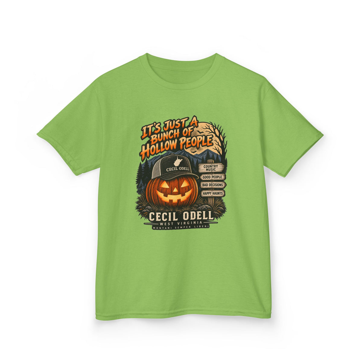 It's Just a Bunch of Hollow People Kids Halloween Tee | Cecil Odell