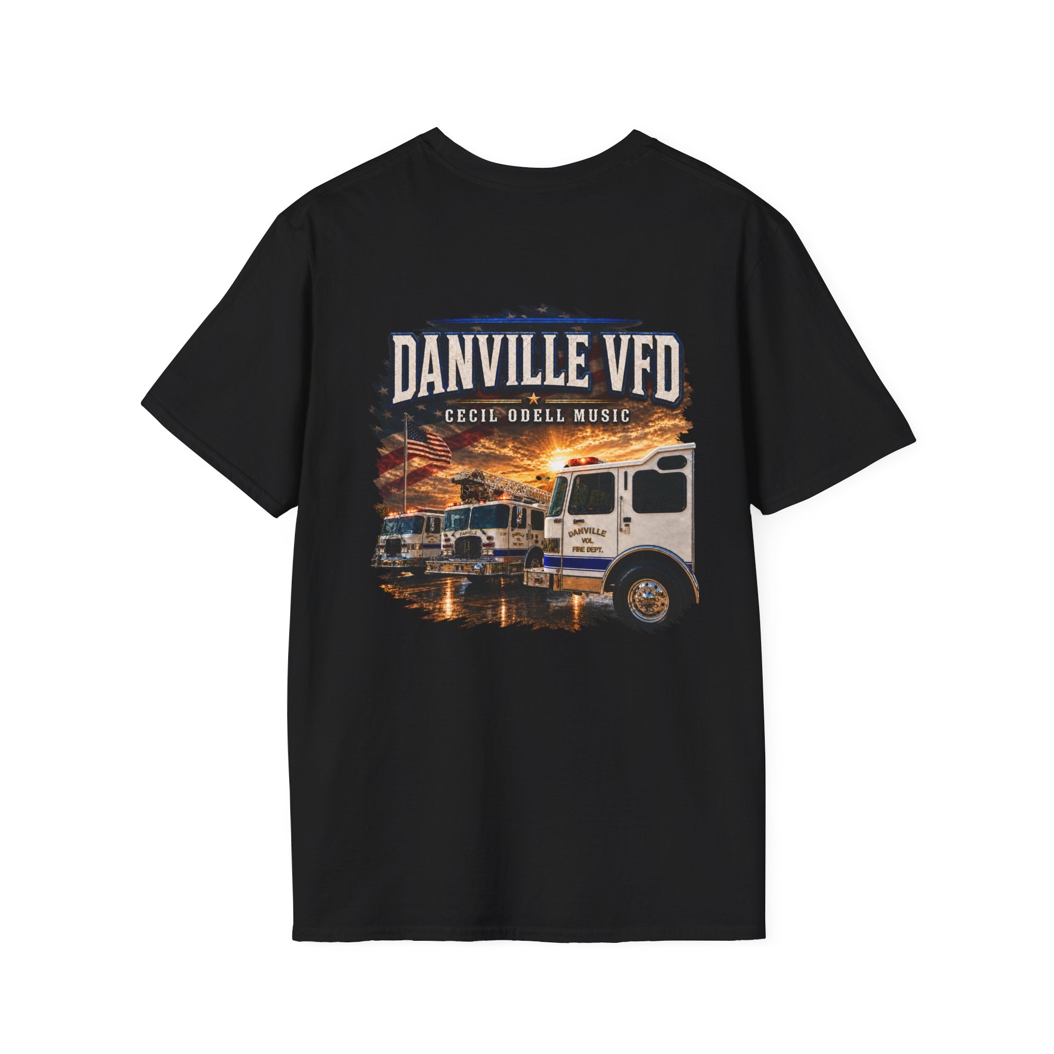 Danville VFD Firetruck T-Shirt: Volunteer Fire Department Crew Tee