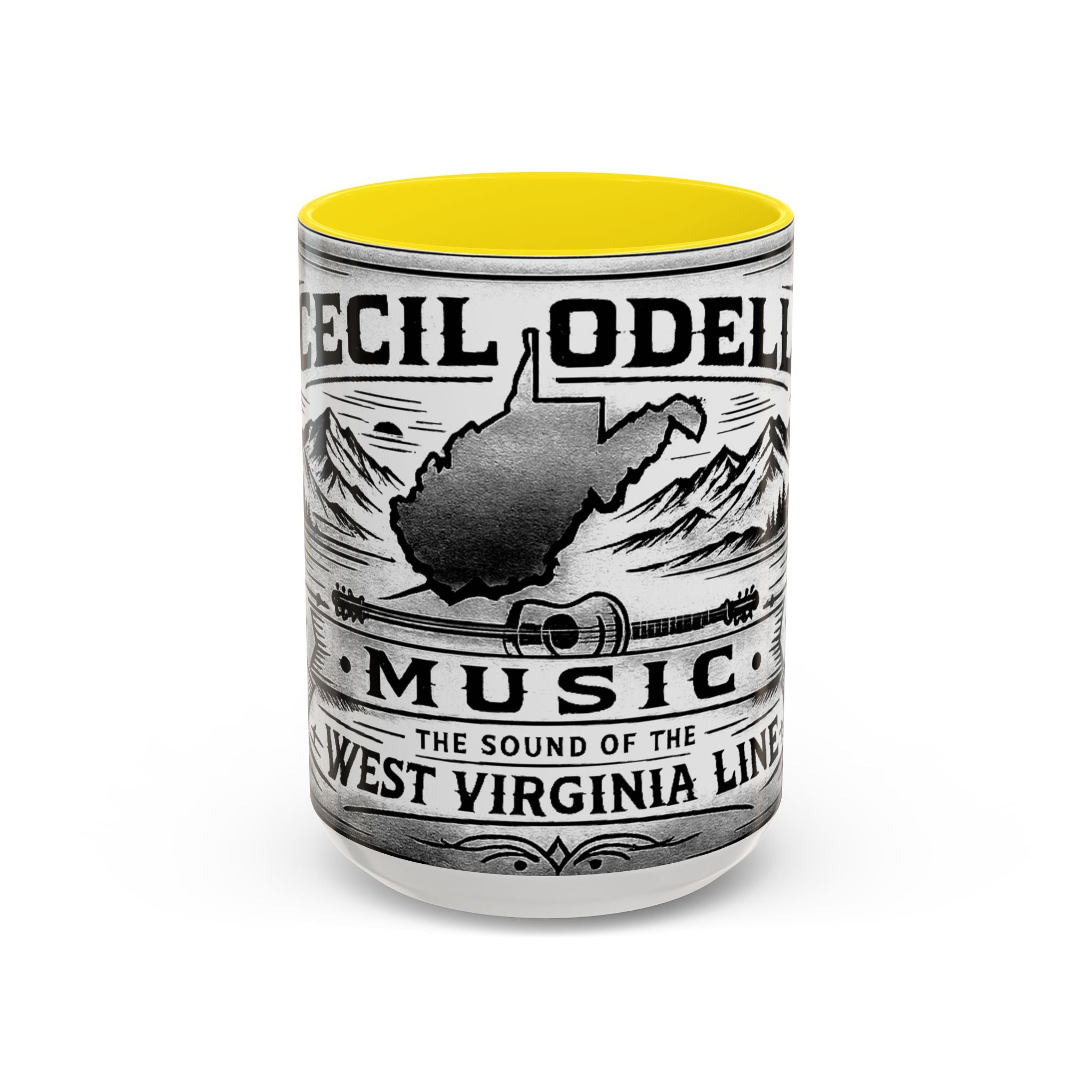 West Virginia Music Coffee Mug: 'The Sound of the West Virginia Line' Accent Mug
