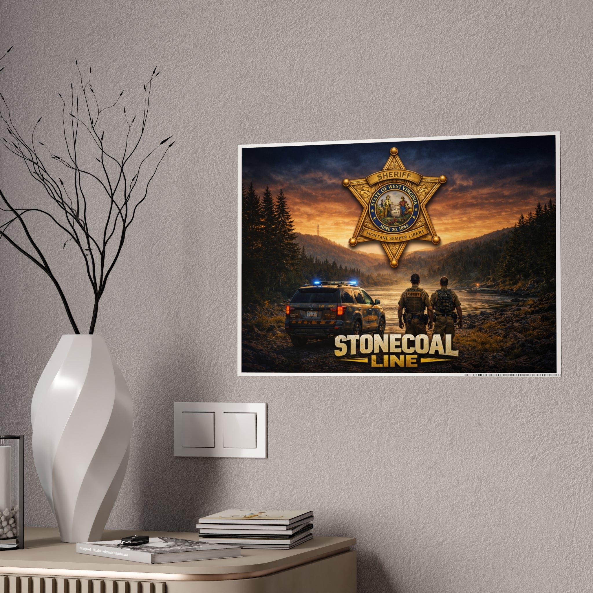 Stonecoal Line Sheriff Badge Gloss Poster