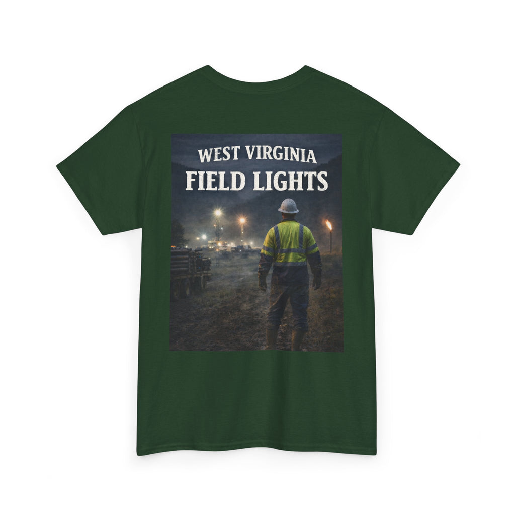 West Virginia Field Lights T-Shirt: Construction Night Shift Tee