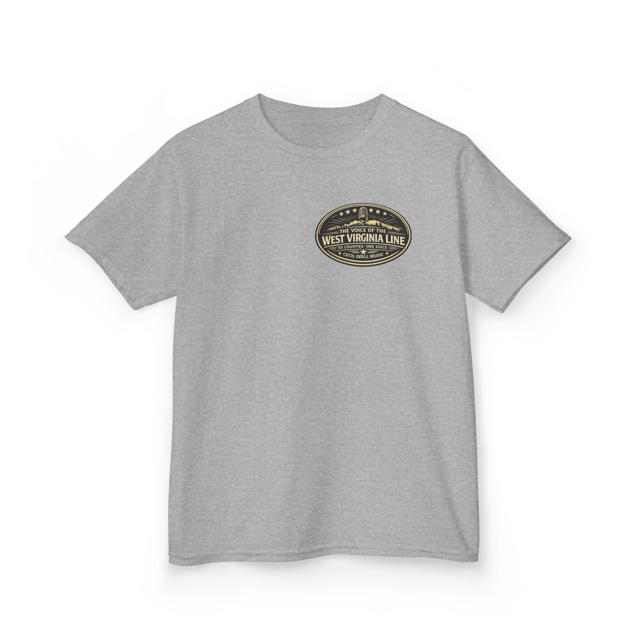West Virginia Line Kids T‑Shirt: 'The Voice of the West Virginia Line' Vintage Emblem