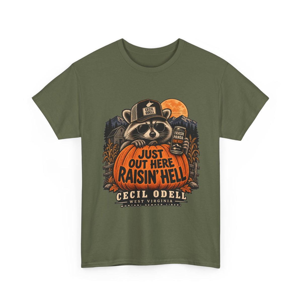 Just Out Here Raisin' Hell Halloween Tee | Cecil Odell
