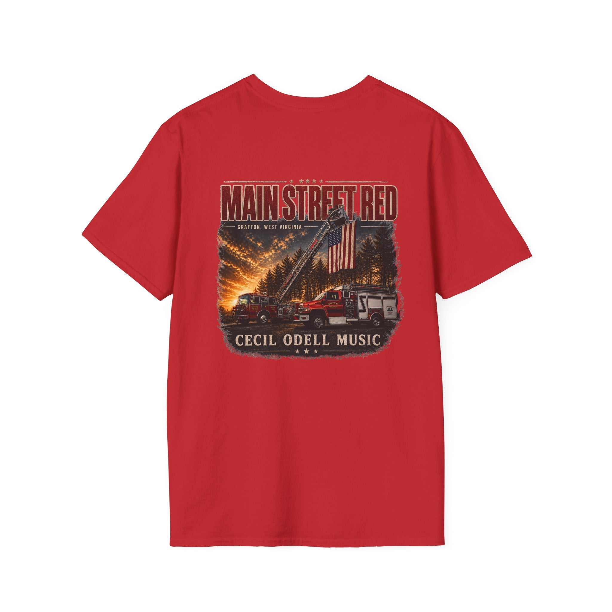Main Street Red Grafton VFD T-Shirt