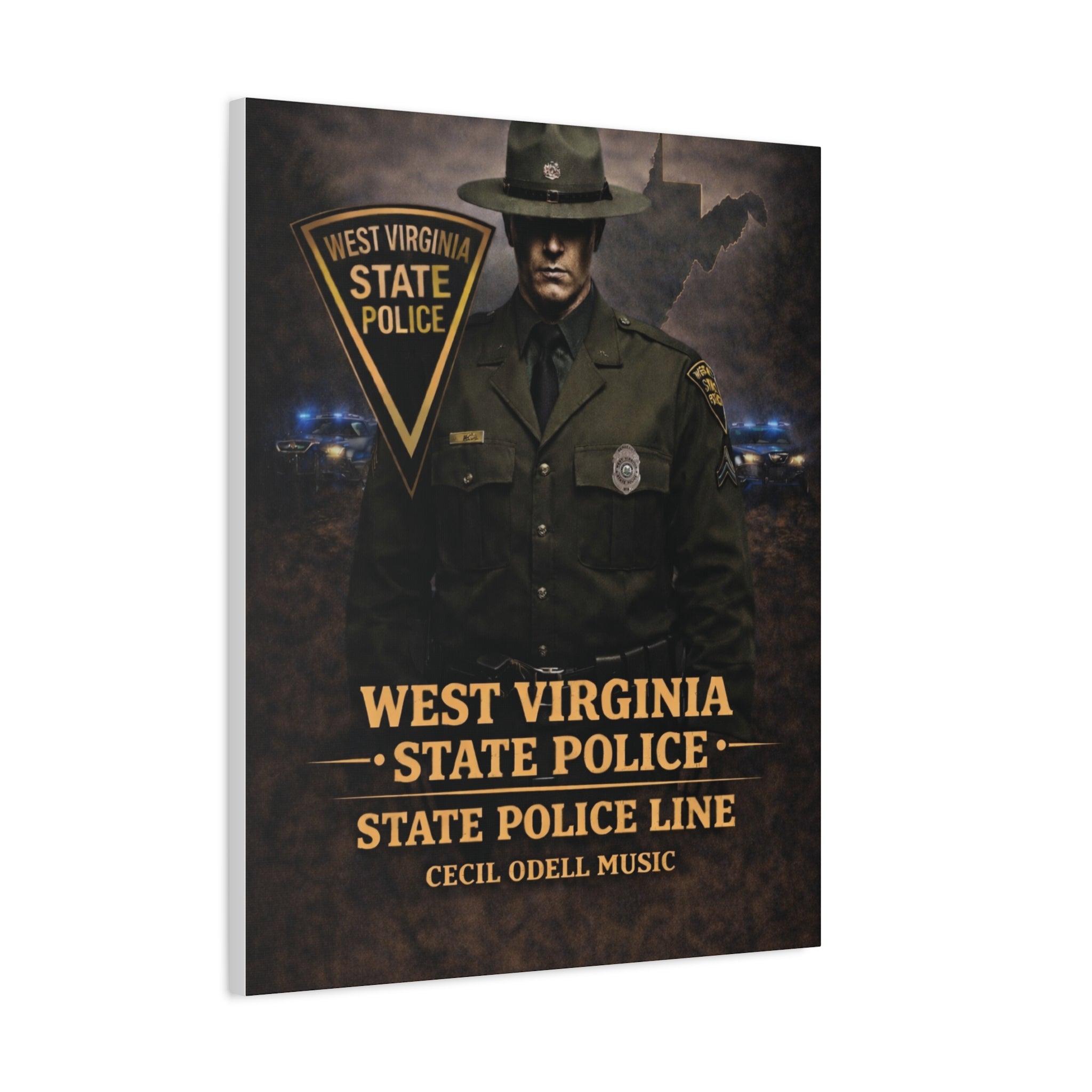 West Virginia State Police Canvas Wall Art: 'State Police Line' Tribute